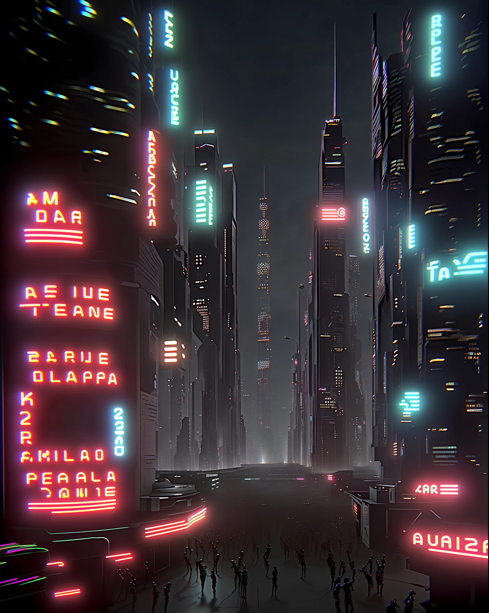 A mind-bending sci-fi scene set in a futuristic city, where a group of rebels is fighting against a powerful and oppressive regime. Vibrant neon lights, intricate cyberpunk architecture, and detailed character designs create a stunning visual landscape, while a sense of rebellion and resistance adds depth and meaning.