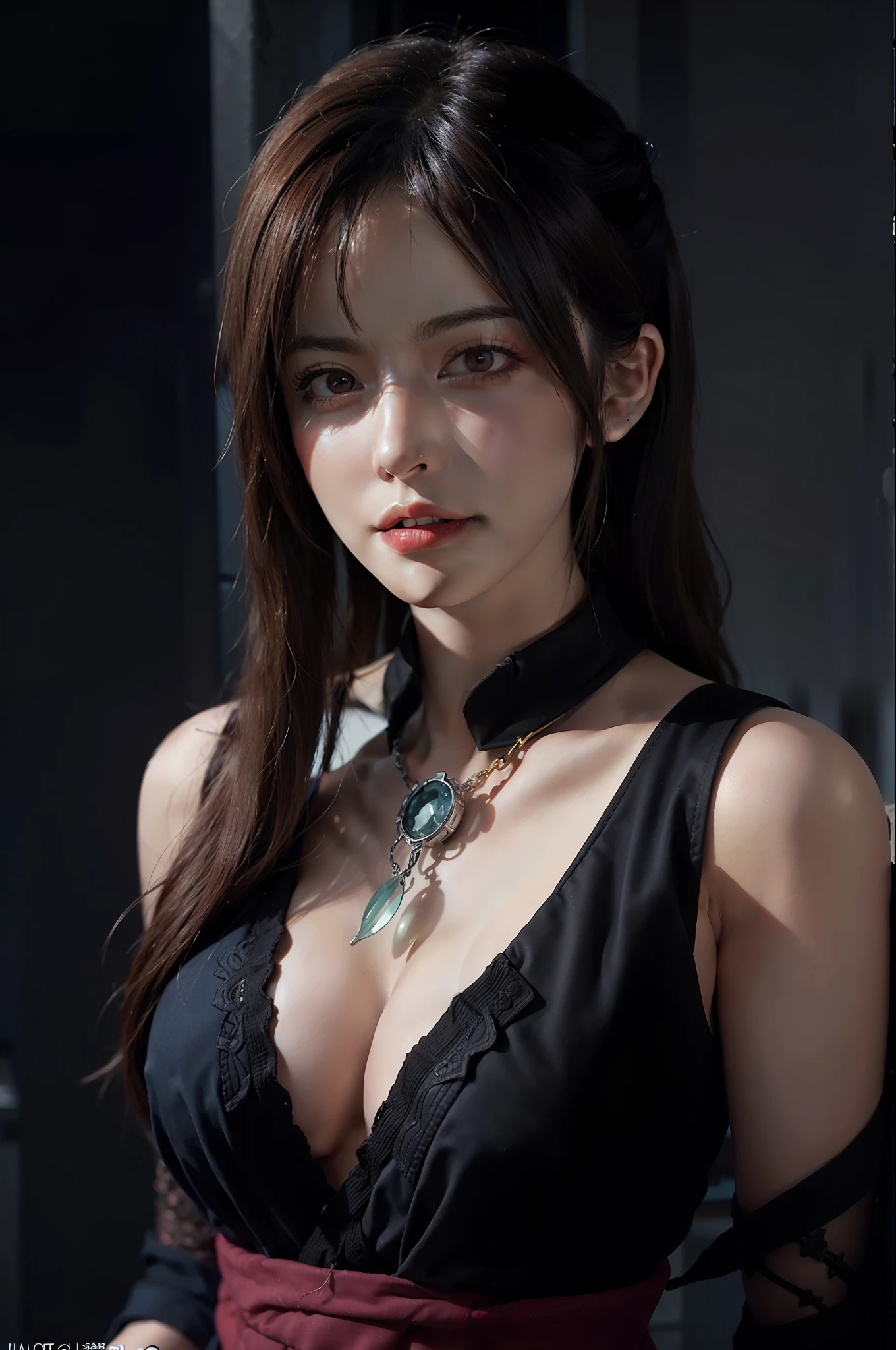 Hyperrealist portrait of female by david hockney and alphonse mucha,fantasy art, photo realistic, dynamic lighting, artstation, poster, volumetric lighting, very detailed faces, 4 k, award winning,, 1girl, in the dark, deep shadow, low key,cowboy shot,(official clothing:1.4) ,long hair,white hair,