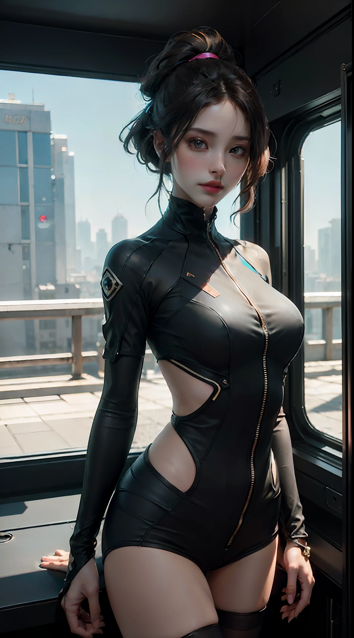 ((Best quality)), ((masterpiece)), (detailed:1.4), 3D, an image of a beautiful cyberpunk female,HDR (High Dynamic Range),Ray Tracing,NVIDIA RTX,Super-Resolution,Unreal 5,Subsurface scattering,PBR Texturing,Post-processing,Anisotropic Filtering,Depth-of-field,Maximum clarity and sharpness,Multi-layered textures,Albedo and Specular maps,Surface shading,Accurate simulation of light-material interaction,Perfect proportions,Octane Render,Two-tone lighting,Wide aperture,Low ISO,White balance,Rule of thirds,8K RAW,