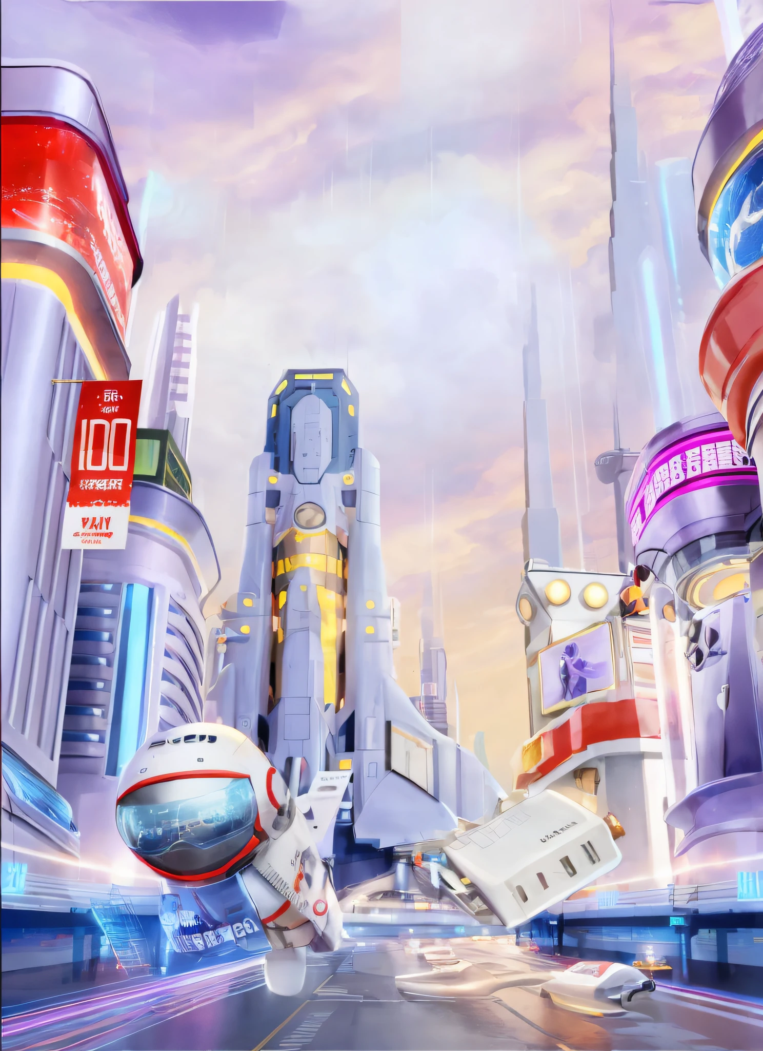 cartoon picture of a plane flying over a city with tall buildings, futuristic city backdrop, futuristic city backgrond, futuristic metropolis, cybernetic city background, city of the future, futuristic utopian metropolis, space port city, russian city of the future, retro futuristic illustration, in a futuristic city, metropolis background, retrofuturistic digital painting, futuristic city background