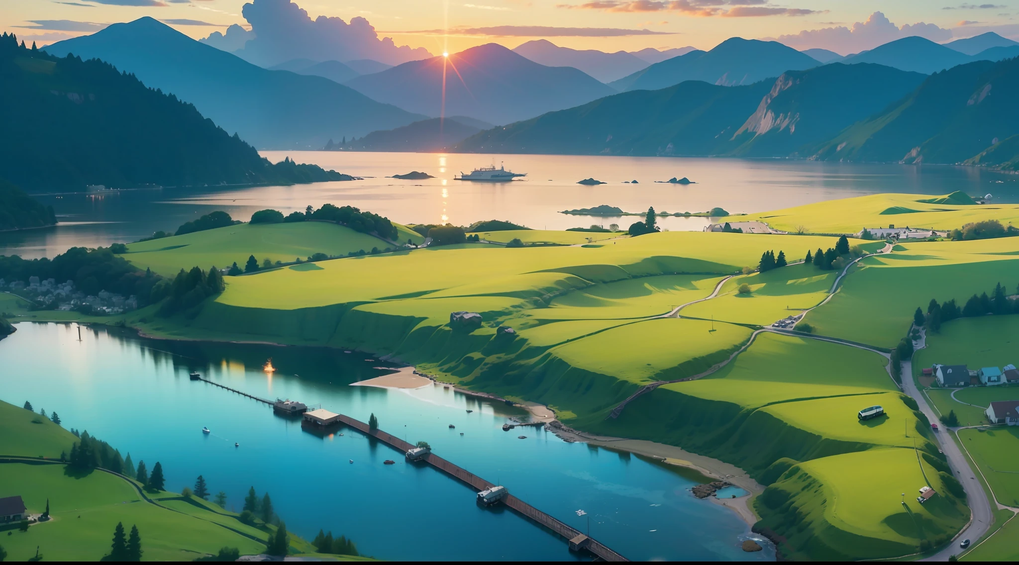Matte painting, 4K landscape