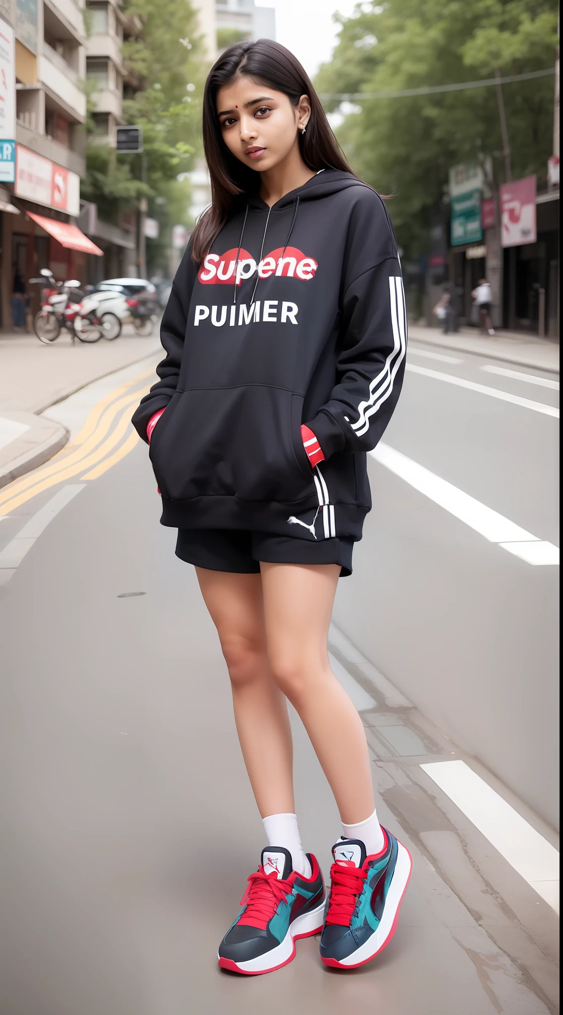 Hot india sexy🇮🇳 girl, Supreme (puma)Brand clothes,nick sneakers, city place