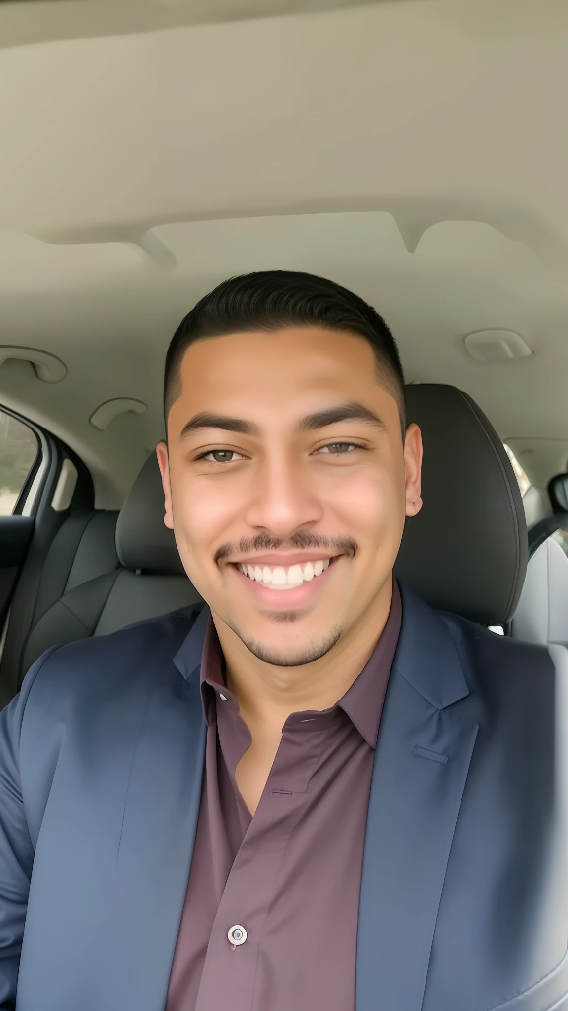 Smiling man in a car with purple shirt and blue jacket, headshot profile picture, professional photo, professional profile picture, Andrew Gonzalez, headshot photo, Christian Orrillo, taken in early 2020, profile picture, Alex Miranda, avatar image, Joel Torres, Mohamed Chahin, David Rios Ferreira, Riyahd Cassiem, Andres Rios, ultra realistic