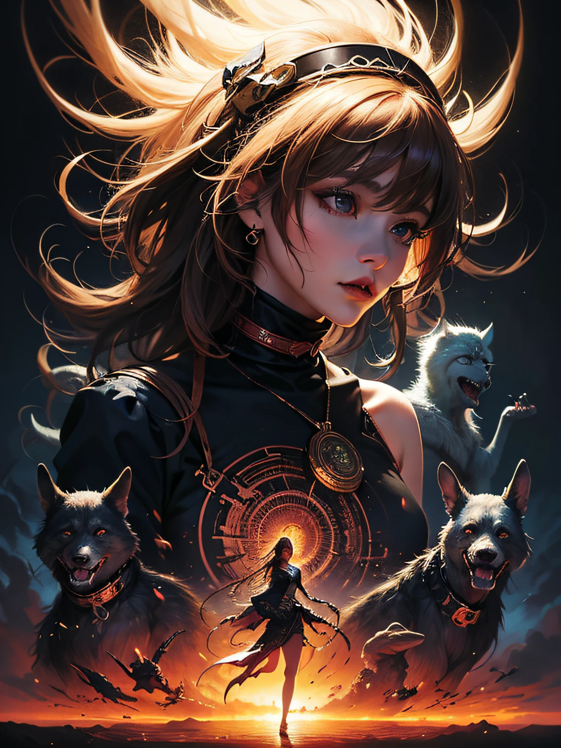 official art, unity 8k wallpaper, ultra detailed, beautiful and aesthetic, masterpiece, best quality, (zentangle, mandala, tangle, entangle), (fractal art:1.3) , 1girl, extremely detailed, dynamic angle, cowboyshot, the most beautiful form of chaos, elegant, a brutalist designed, vivid colours, romanticism, by james jean, roby dwi antono, ross tran, francis bacon, michal mraz, adrian ghenie, petra cortright, gerhard richter, takato yamamoto, ashley wood, atmospheric, ecstasy of musical notes, streaming musical notes visible