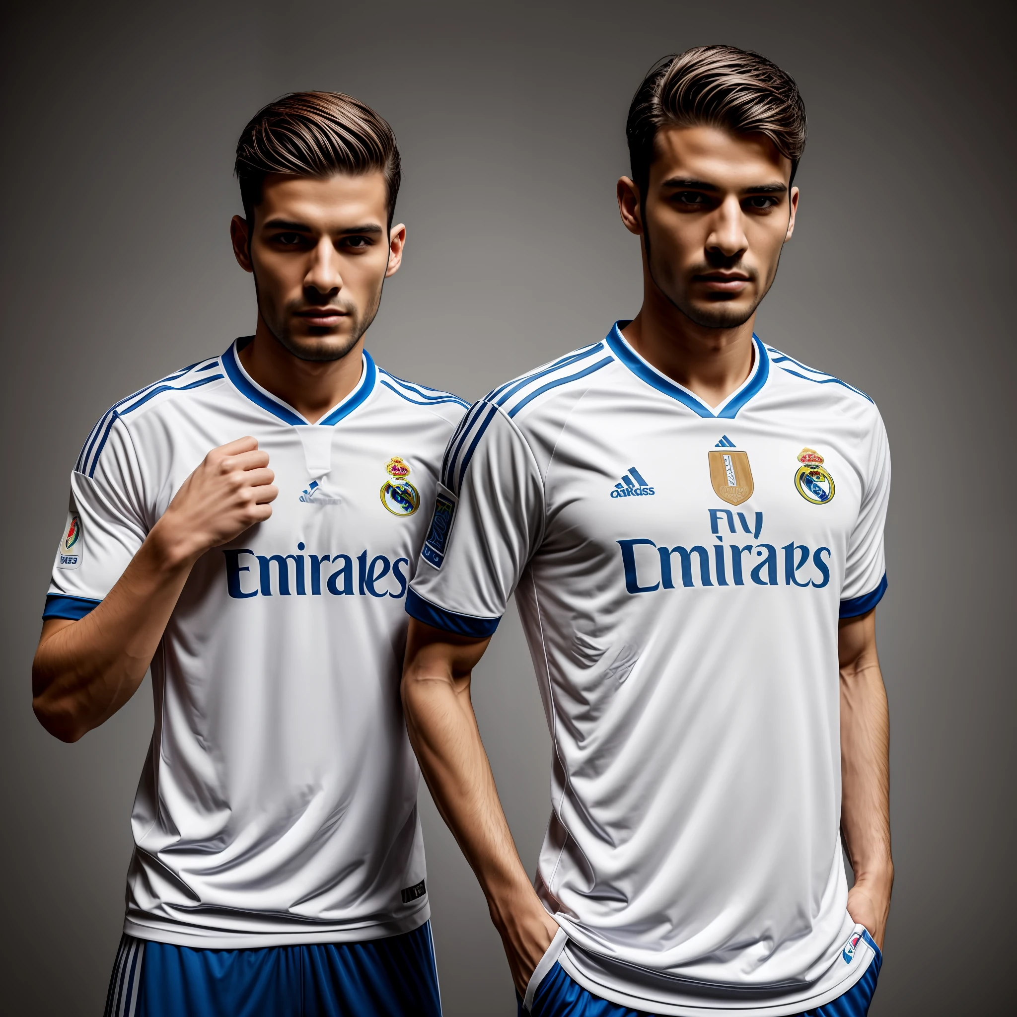 Man with Real Madrid shirt posing