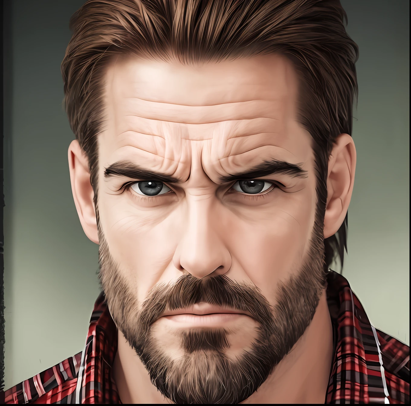 an aggressive man, thinning hair, manipulative, selfish, evil expression, on his face, realistic image, my ex husband