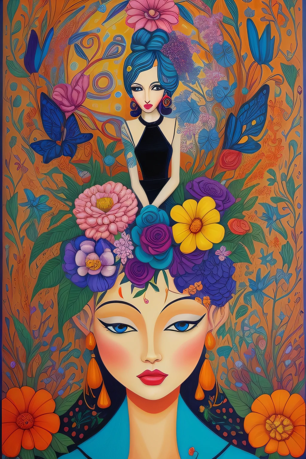 woman,fantasy,style of Catherine Nolin