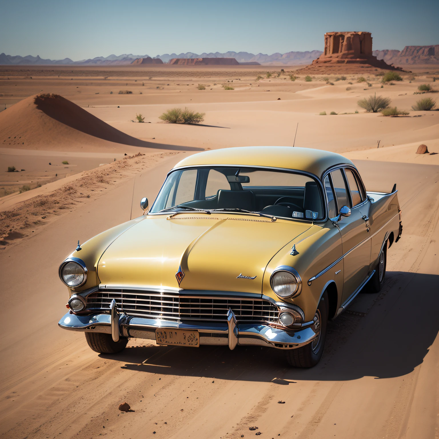 cartoon, arizona, indio, deserto vintage --auto