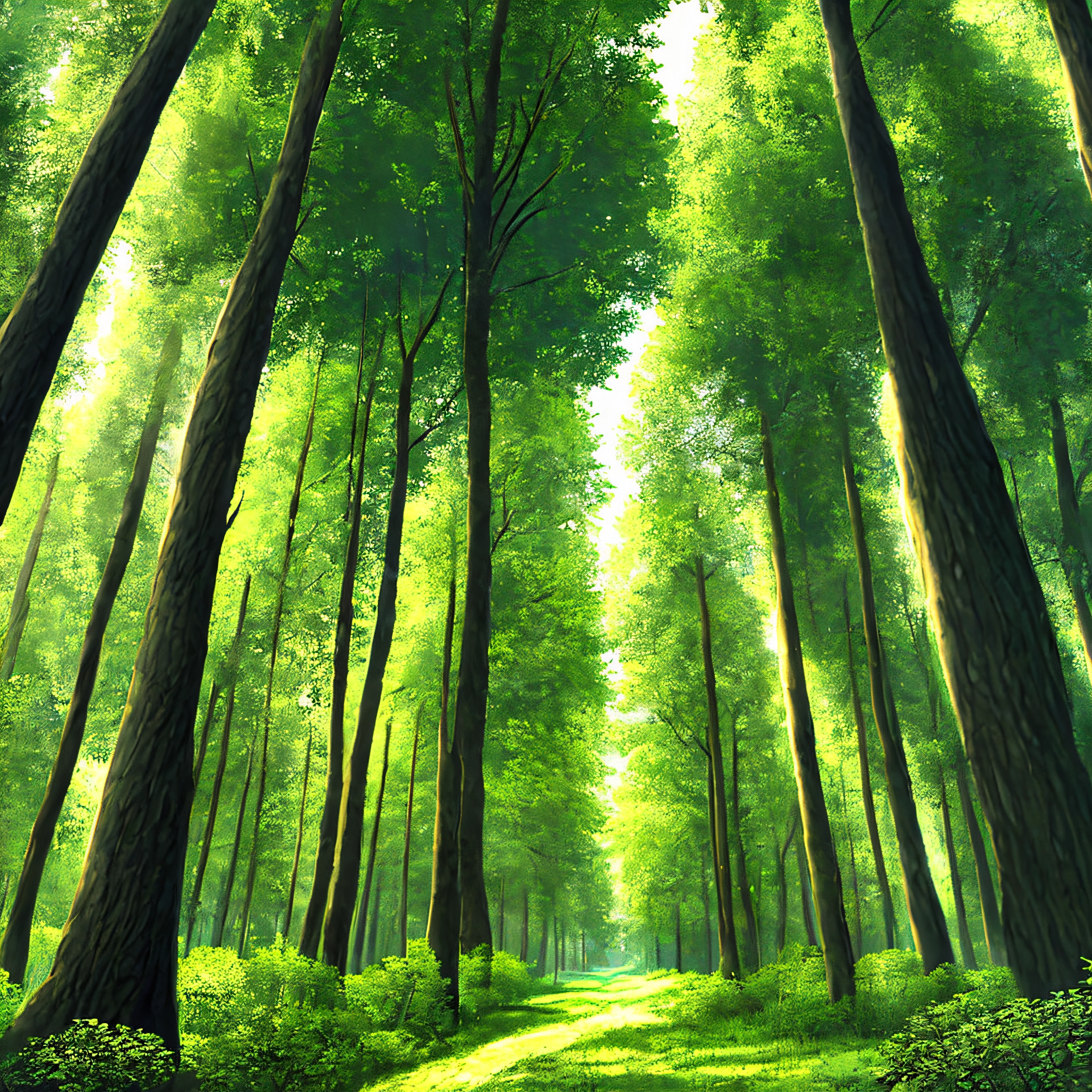 woods forest trees no-key elements tree material green trees green