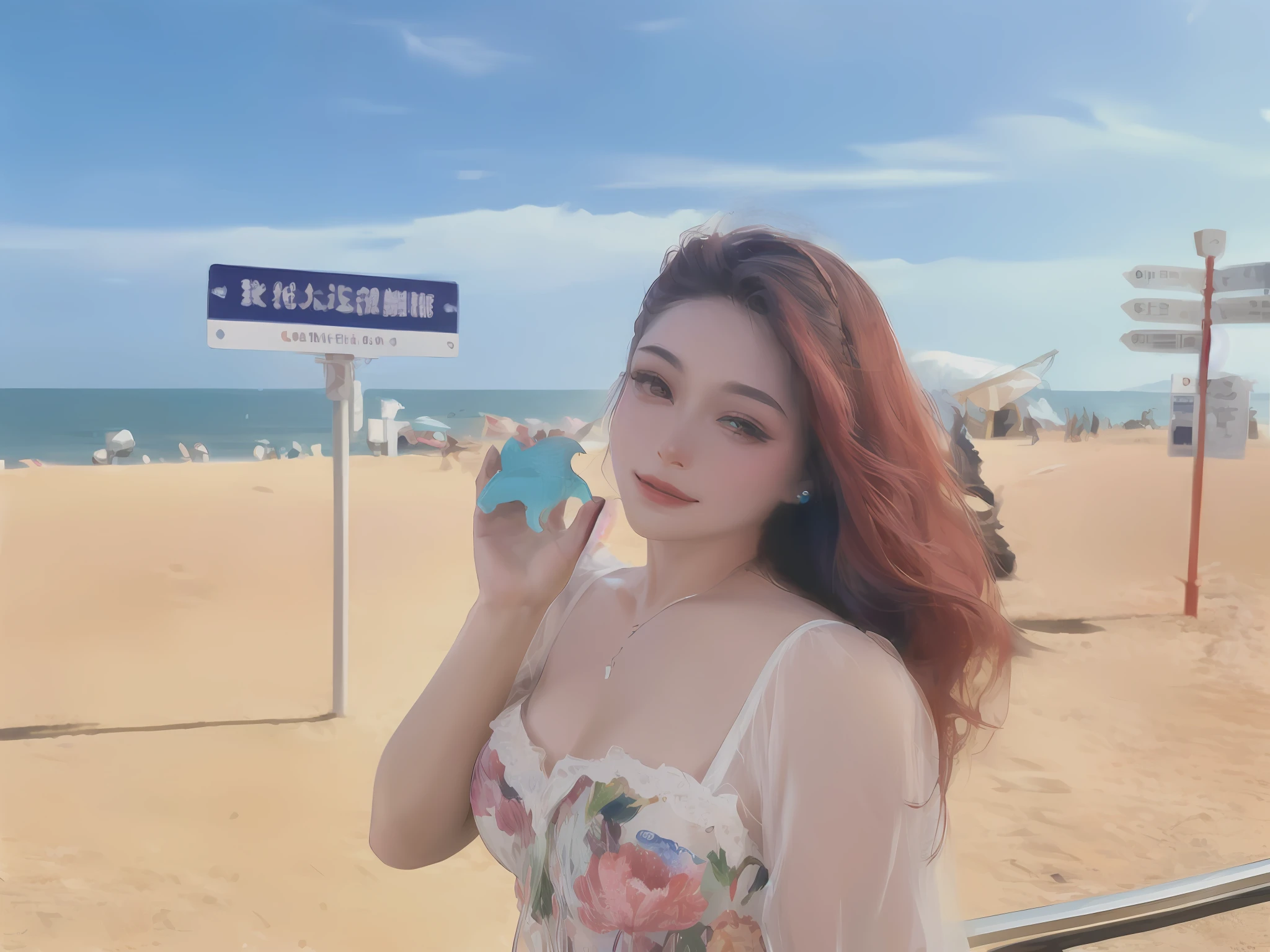 man, masculine, masculine face, attractive, muscular, (((1man))), masterpiece, absurdres, best quality ,intricate details , (shiny skin, shiny body, shiny oily luster skin, shiny hair, pale skintone), Sundown, attractive, ((muscular)), adult, one, earrings, Don't look at the view , Not looking at the view, silver hair, braided hair, perfect detailed face, perfect detailed hands, triton, fins, red eyes, triton ears, ((MLS)), smirk, medium large shoot, marine ornaments, beach in the background, ((mermaid tail)), no legs