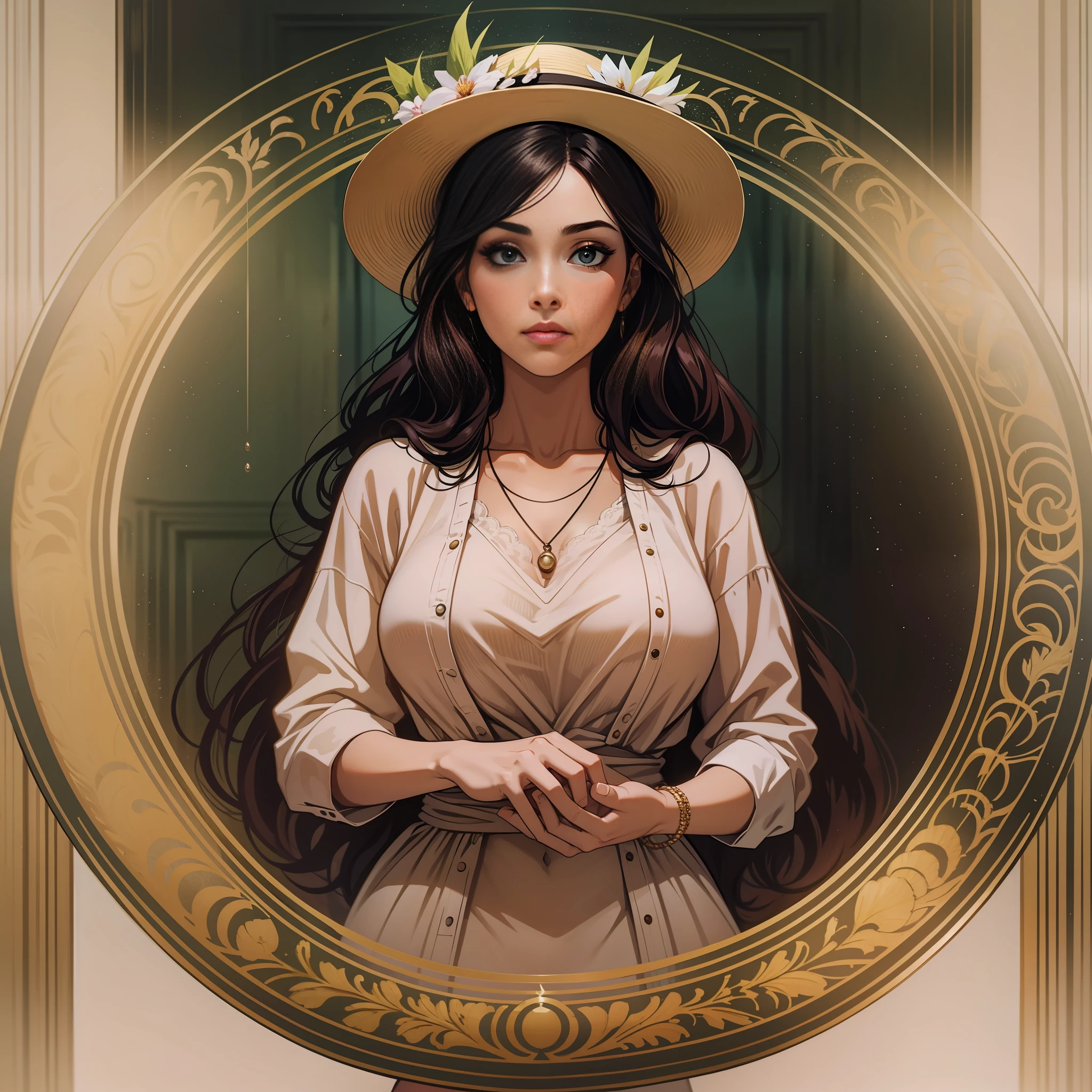 woman with appearing