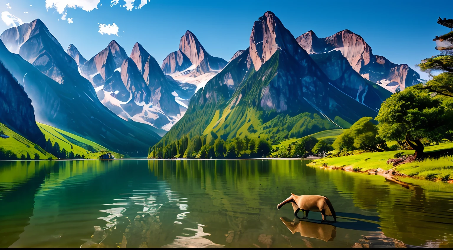 stunning images of nature, showing lush landscapes and animals in their natural habitats, HD, 8K, --auto