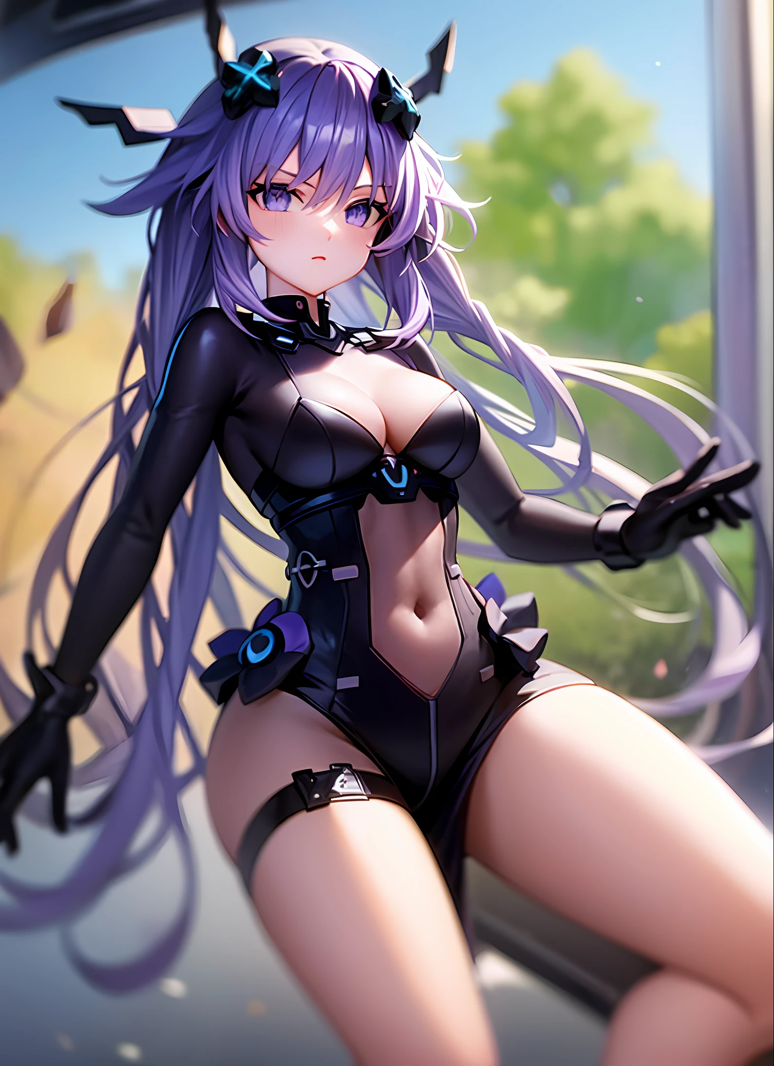 Black purple hair, black purple eyes, two-dimensional, anime, game, black silk, white background, long hair, Honkai Star Dome Railway