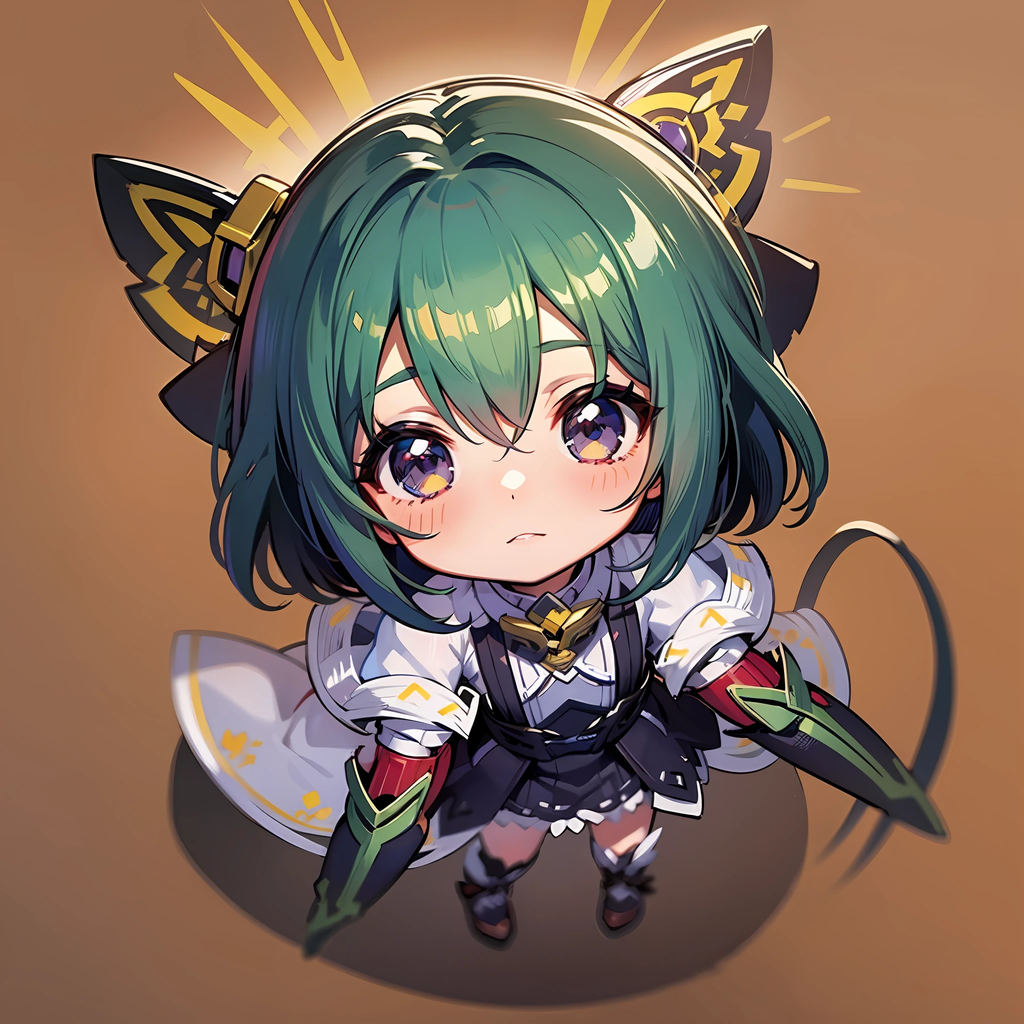 (Stickers: 1.5), Simple Flat Background, Xenoblade, Homura, Hikari, Chibi Chara, Solo,