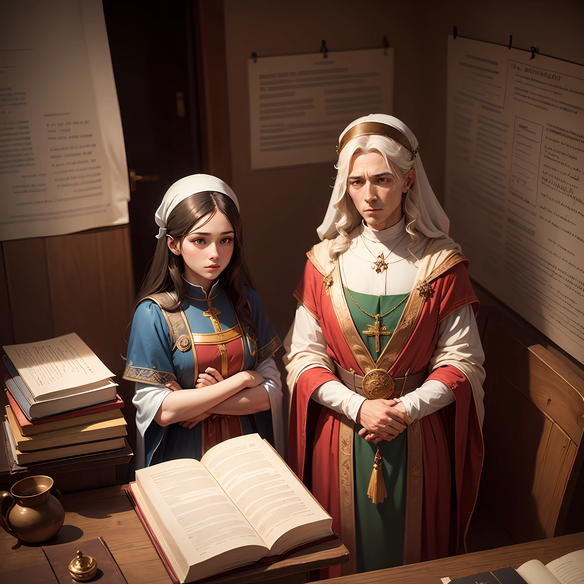 Create a cover for the channel: holy scriptures. With biblical characters. Size 1920 by 1080 --auto