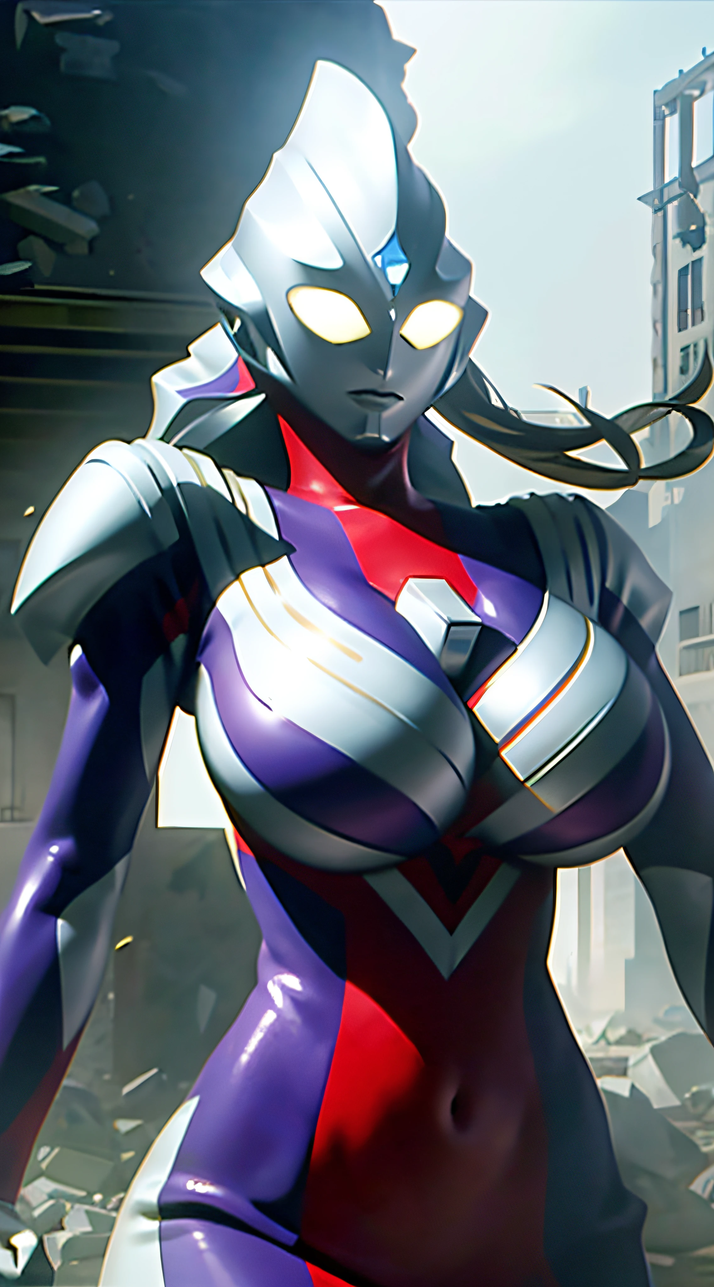 (8k, masterpiece, best quality), ultra-detailed, detailed beautiful round eyes, beautifully detailed face, high quality, high resolution, mecha women with bow wearing sexy outfit in the ruin of city, ancient technology,HDR (High Dynamic Range),Ray Tracing,NVIDIA RTX,Super-Resolution,Unreal 5,Subsurface scattering,PBR Texturing,Post-processing,Anisotropic Filtering,Depth-of-field,Maximum clarity and sharpness,Multi-layered textures,Perfect proportions,Octane Render,Two-tone lighting,Low ISO,White balance,Rule of thirds,Wide aperature,8K RAW,Efficient Sub-Pixel,sub-pixel convolution,luminescent particles,light scattering,Tyndall effect, (massive breast:1.3), mecha, thicc, busty, blonde, long hair,purple dress, milf
