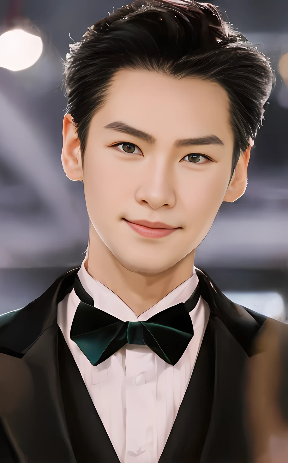 35-year-old man, young, gentle, wearing a vest, knowledge, inspired by Zhong Hanliáng
