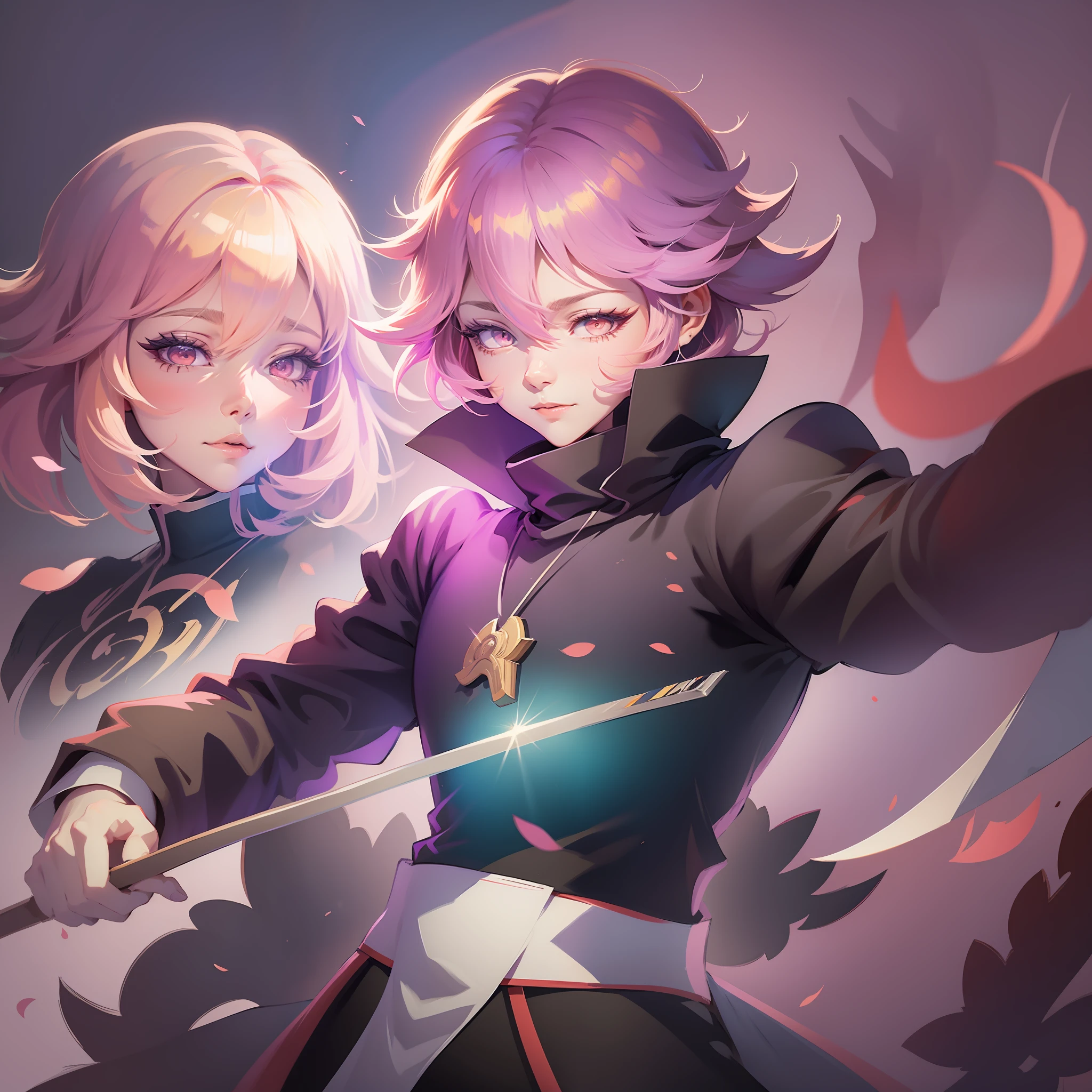 (male)anime - style image of a (Man) with a sword in hand, demon slayer rui fanart, cute face in demon slayer art, demon slayer artstyle, hero 2 d fanart artsation, anime key art, zerochan art, duelyst style, artgerm and atey ghailan, digital anime illustration, 2d anime style, high quality anime art