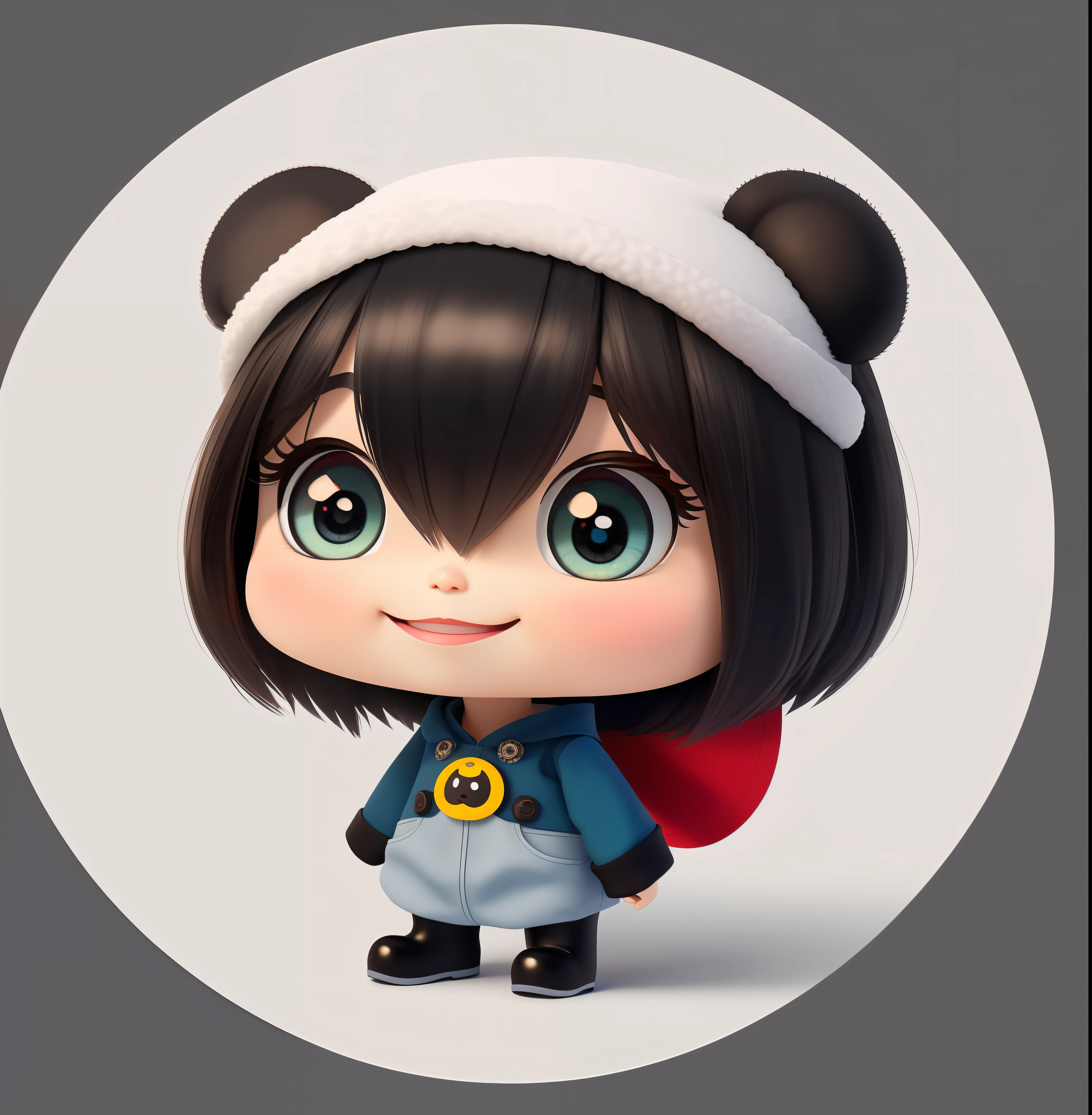 Chibi, full body, white background, (masterpiece), (super-fine), (full body: 1.2), super cute, baby, pixar, baby panda, big eye-catching, fluffy, smile, delicate, fairy tale, incredibly high detail, bright color palette, natural light, simple background in solid colors, octane rendering, trend on artstation, gorgeous, ultra wide angle, 8k, hd