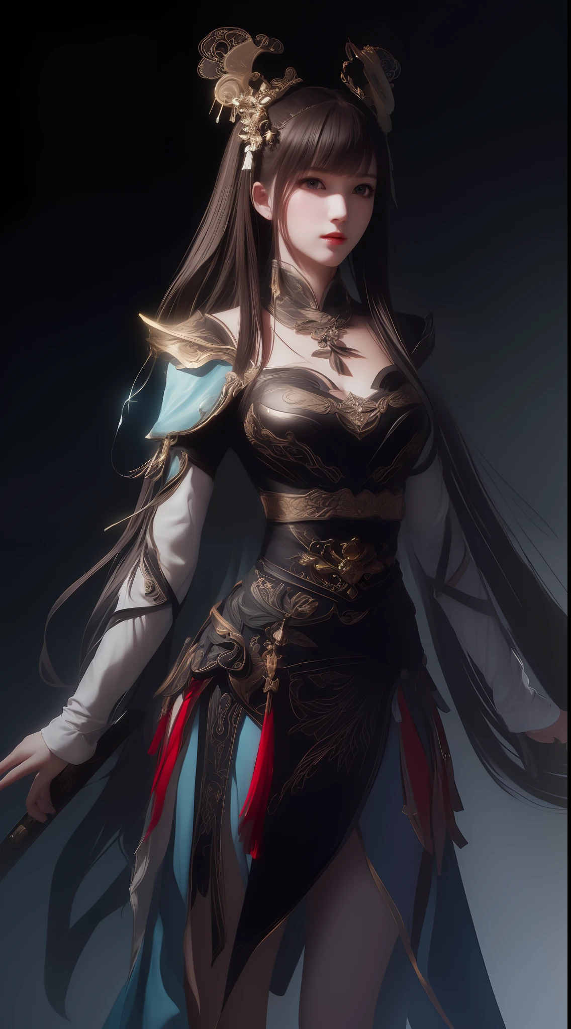 (8k, RAW Photos: 1.2), Best Quality, Illustration, Beautiful Painting, 1 Ancient Chinese Woman, Beautiful Face, Delicate Skin, Gorgeous Bun, Hair Accessories, Hanfu, Above the Knee, High Detail, Accent, Color Ink Painting, Splash Color, (((colorful)), lycoris, sketch, denoising, ink splash, dramatic, cinematic grade, white background, super high resolution, best shadow, RAW, (HDR) (wallpaper) (cinematic lighting) (sharp focus), masterpiece, (Very detailed CG unified 8k wallpaper)