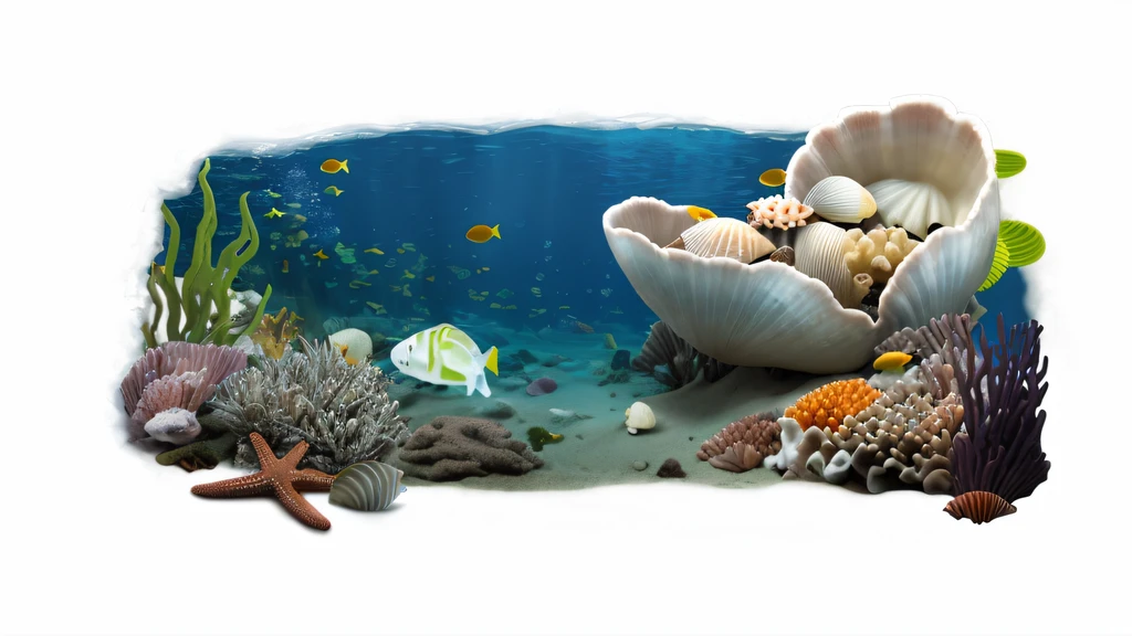 masterpiece, landscape photography, shells, stones, seaweed, starfish, underwater sand, underwater environment, underwater environment, background artwork, underwater seabed, underwater world, coral reef, underwater background, reef, deep sea landscape, deep underwater scene, underwater landscape, tropical coral reef, Paleozoic Atlantis, underwater landscape