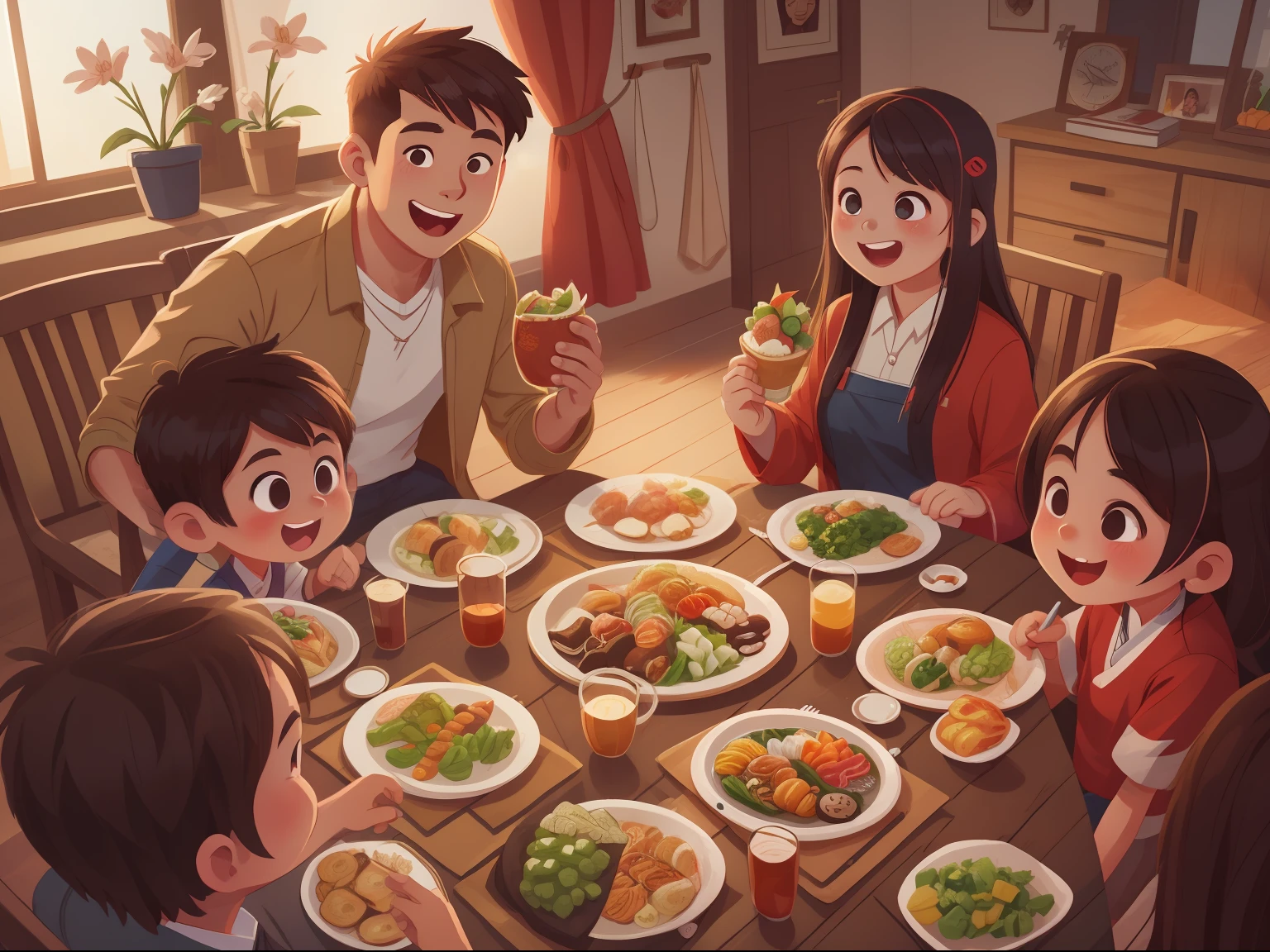 20-30 years old
5 to 10 years old
adult
Oriental
Oriental characters
child
parents
Father
child
Family
Eat healthily
repast
Happy
Face the camera
Mother
man
Young men
Young woman
Young man
Daughter
girl
Woman
Affection
Three people
life
indoors
Warm
enjoy
portrait
Asian