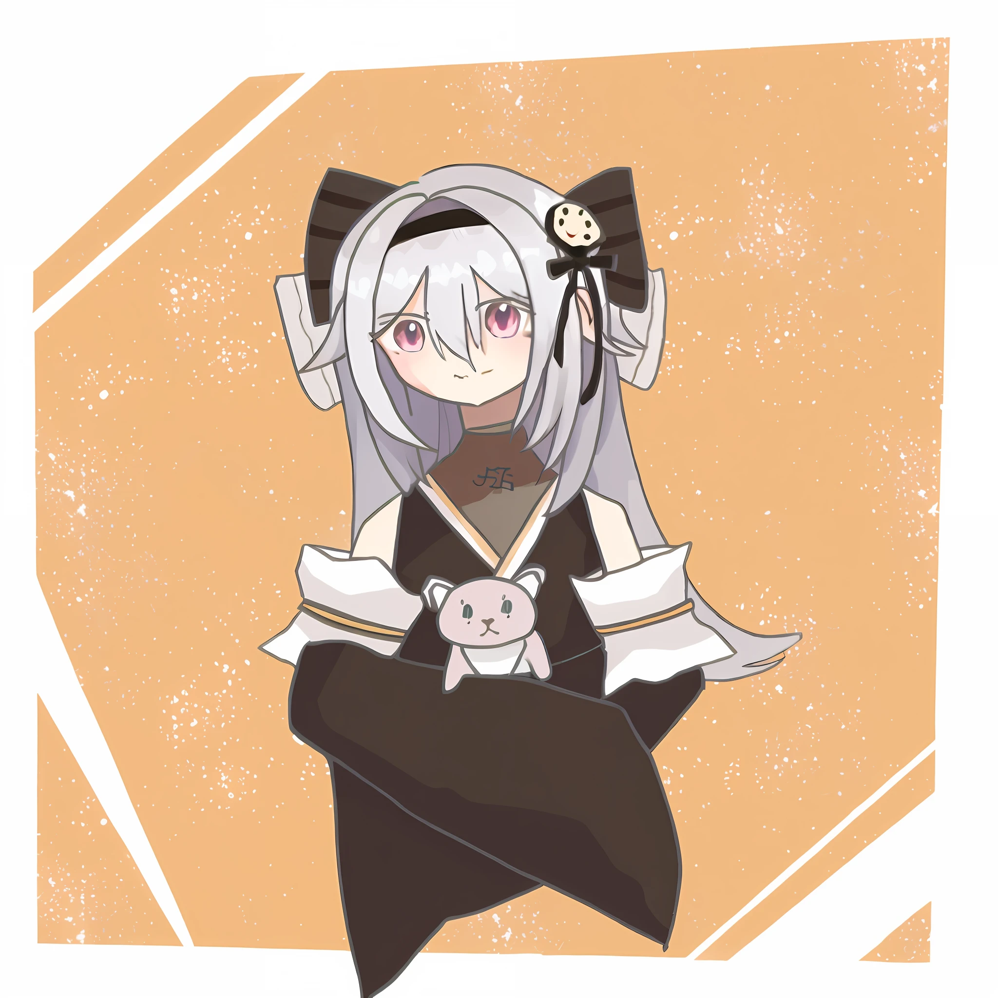 anime character with a cat on her shoulder and a cat on her shoulder, , lolidress, small loli girmall curvy loli, anime in a maid costume, lolish, white ha deity, anime cat girl in a maid costume, tsuaii, anime moe artstyle, holding a pudica pose, alchemist girl, noire