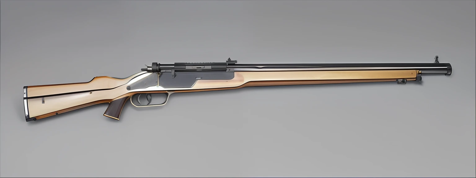 a very fine flinted flinted rifle with a silver - mounted barrel, side view of a gaunt, shoulder mounted gun, gauss rifle, side view close up of a gaunt, a laser rifle, of a old 18th century, crossbow, rifle, riflegun, holstering sword, double barreled main gun