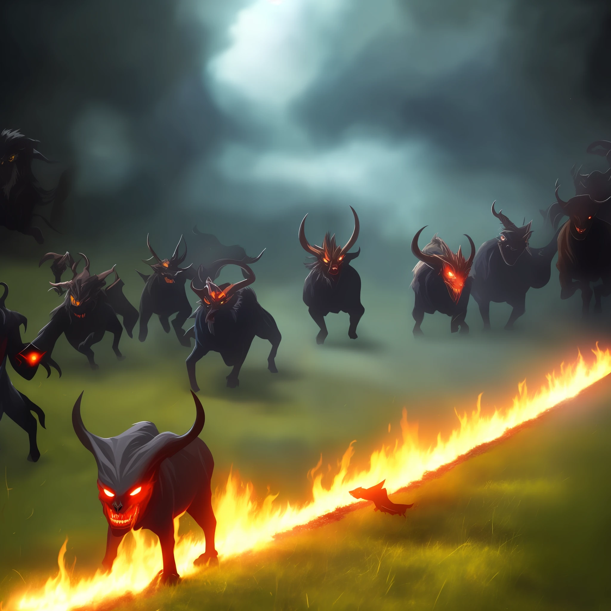 the power of light made the satanic creature retreat and flee