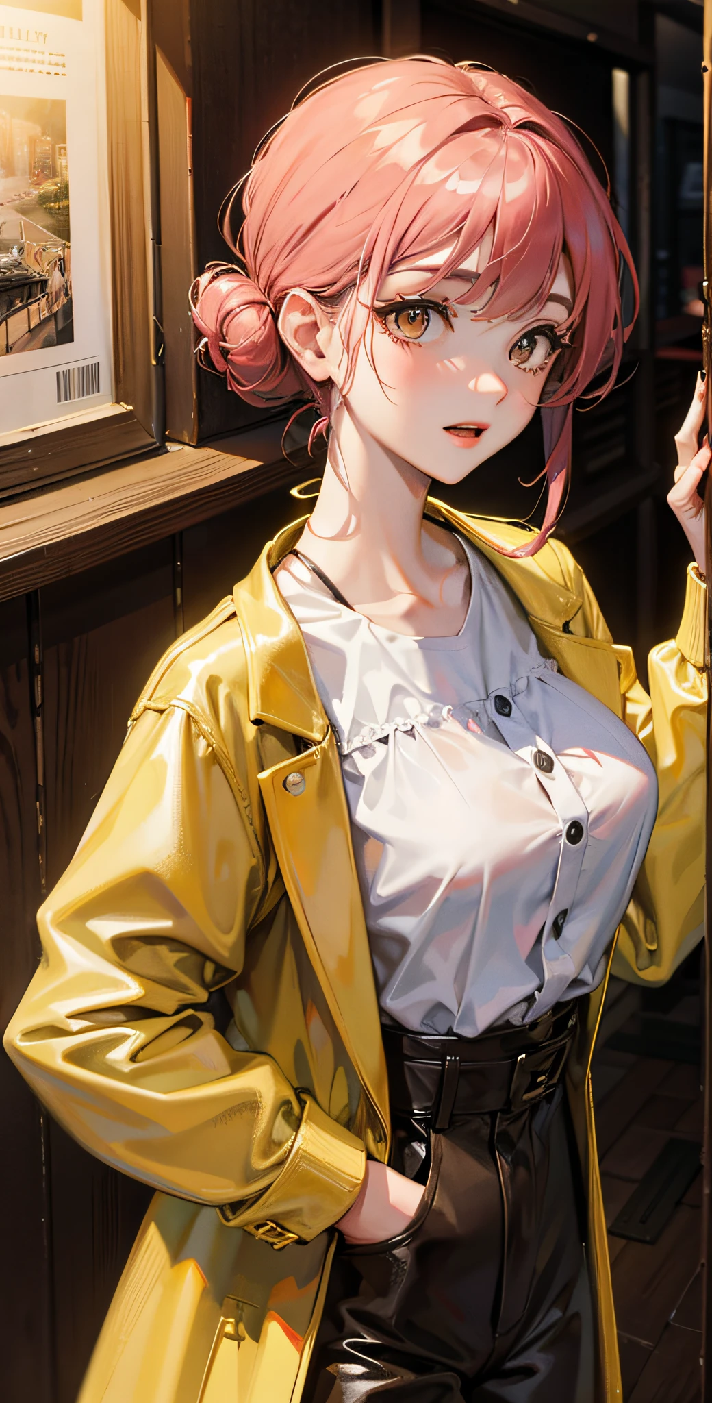 Fashionable city brown eyes