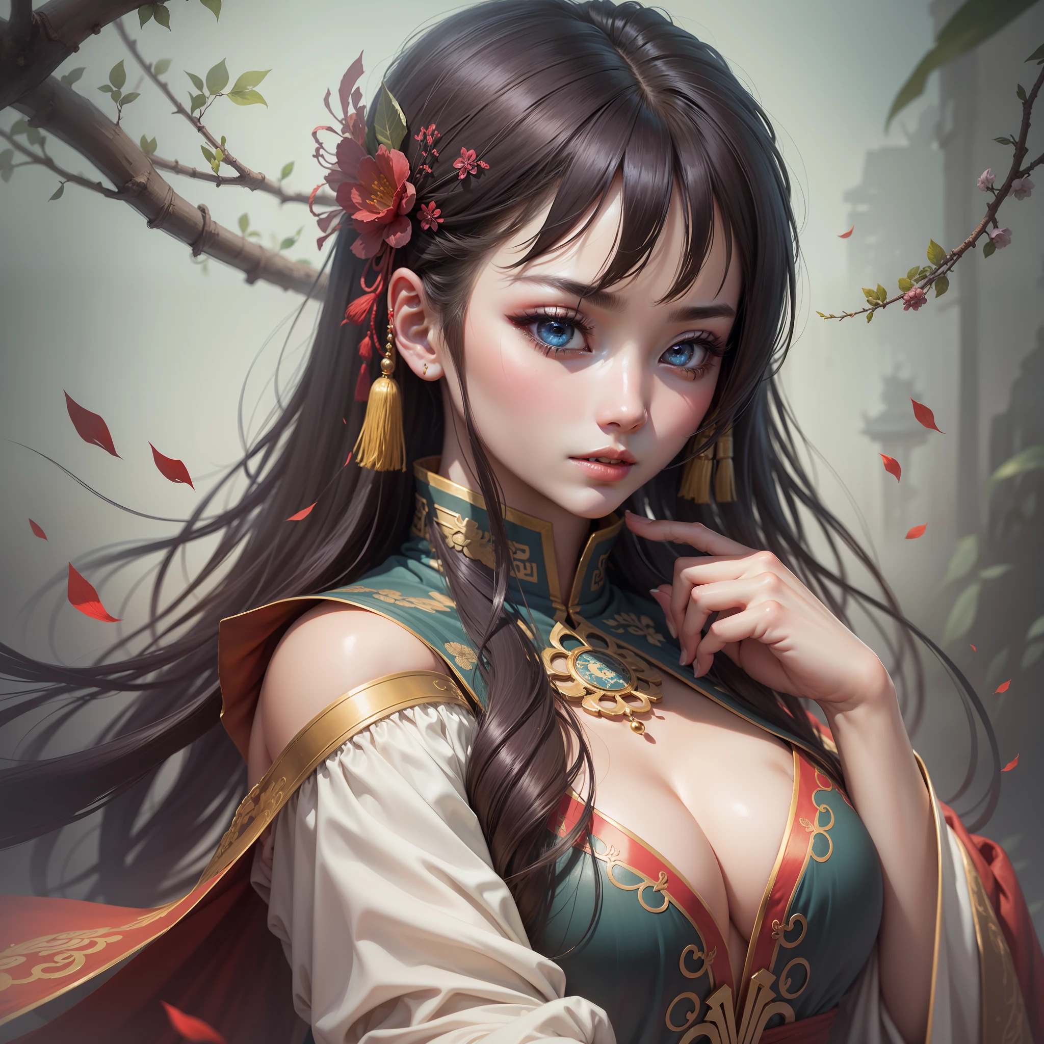 best quality, master, highres, wuxia 1girl, china dress, super Beautiful face, super beautiful eye, super beautiful hair super beautiful face, super beautiful eyes, super beautiful hair, sexy