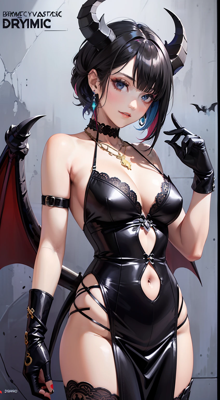 (masterpiece:1.4, best quality:1.4), illustrations, (group:1.5), (original), (very detailed wallpaper), photographic reality, (ultra detailed:1.4), (super-complex detail), multiple characters, (cosplay:1.5), demon-themed, (fashion magazine cover), (dynamic poses:1.2), (red|black hair), (demonic horns:1.3), (captivating gaze:1.1), (sultry smiles:1.2), (costume variations:1.4), (tattered|elaborate:1.1) clothing, (leather|lace:1.3) fabrics, (vibrant colors:1.4), (silver|gold:1.2) accents, (intricate patterns:1.3), (bat|dragon:1.2) wings, (tail accessories:1.1), (chokers|necklaces:1.1), (oversized|delicate:1.2) earrings, (fashion-forward:1.5) footwear, (knee-high boots|stiletto heels:1.0), (fitted gloves|armbands:1.0), (demon-inspired:1.3) makeup, (bold|expressive:1.2) hairstyles, (catchy headlines:1.5), (magazine title:1.3), (modern|trendy:1.4) style, (fashion|lifestyle:1.1) focus, (attention-grabbing:1.2) text, (dynamic|colorful:1.1) background.