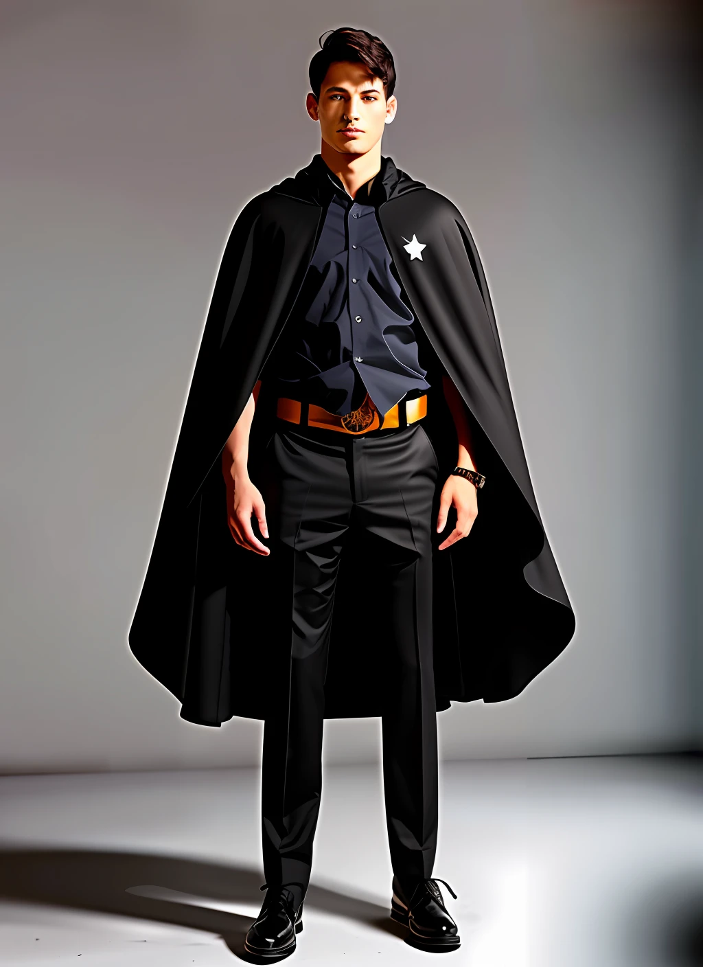 Man in black cape