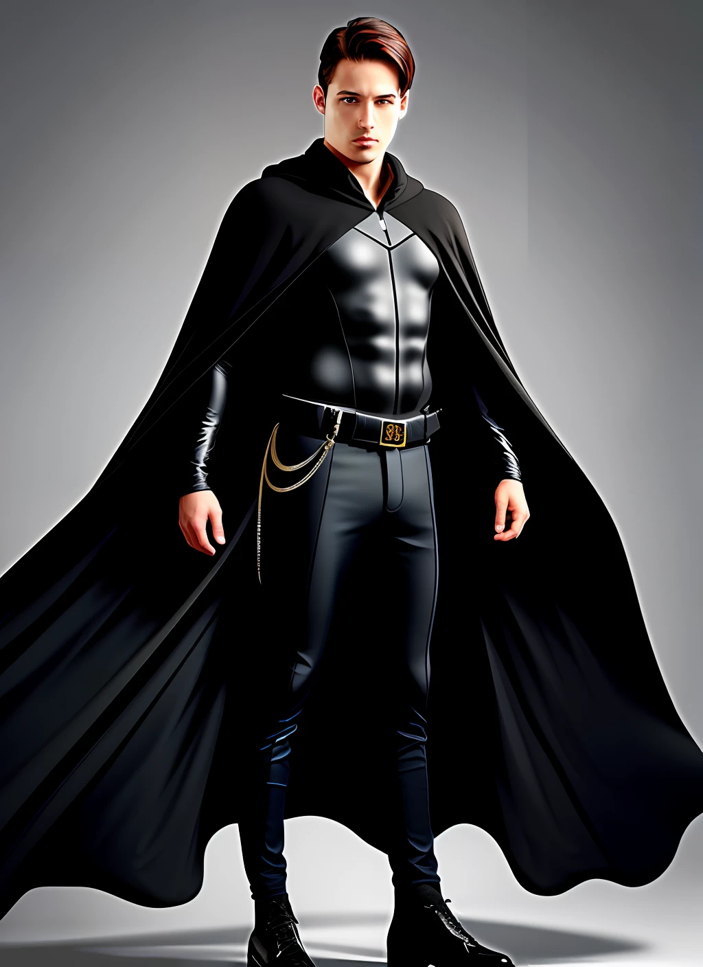 Man in black cape
