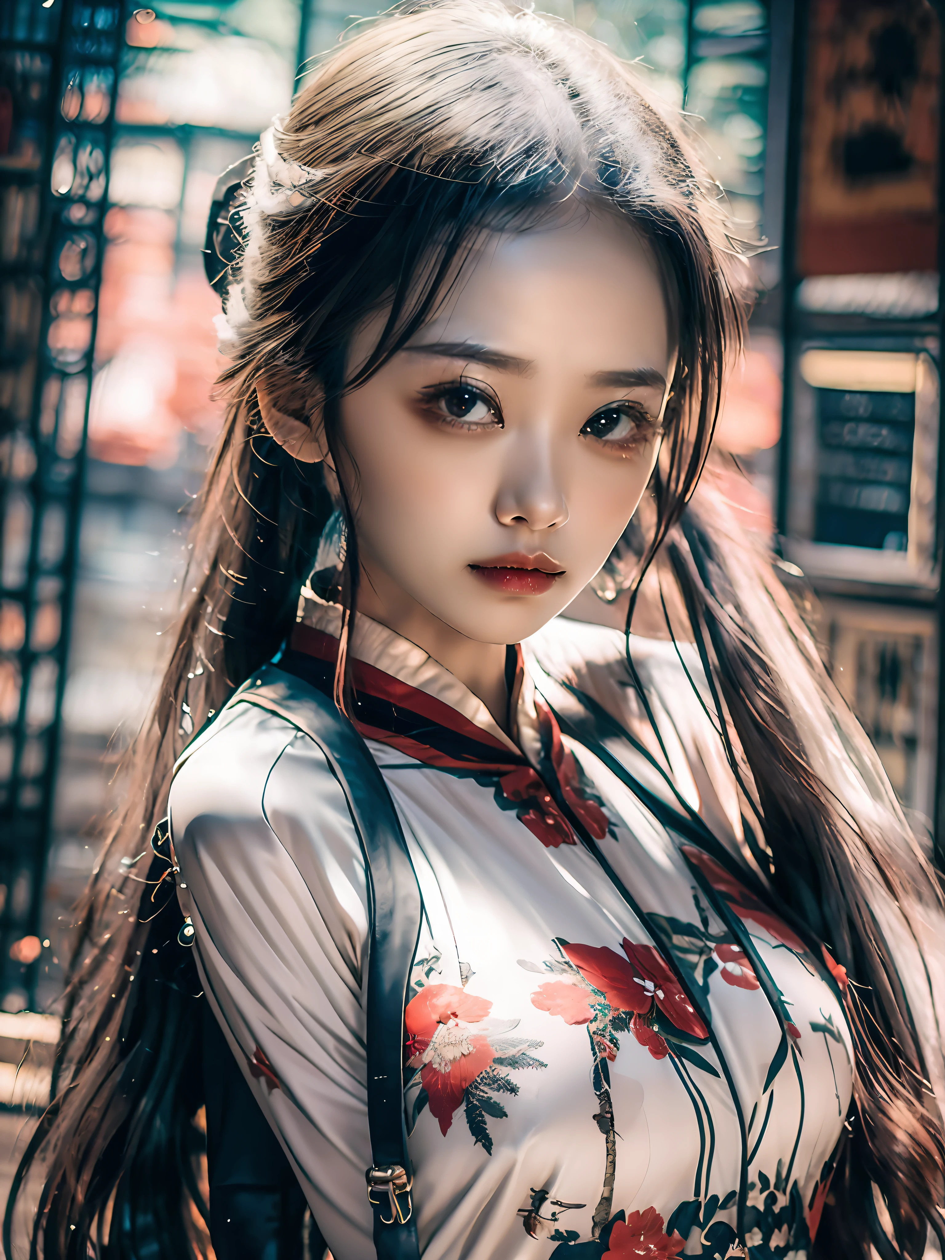 Best quality, masterpiece, high resolution, wuxia 1girl, chinese dress, super pretty face, super beautiful eyes, super beautiful hair