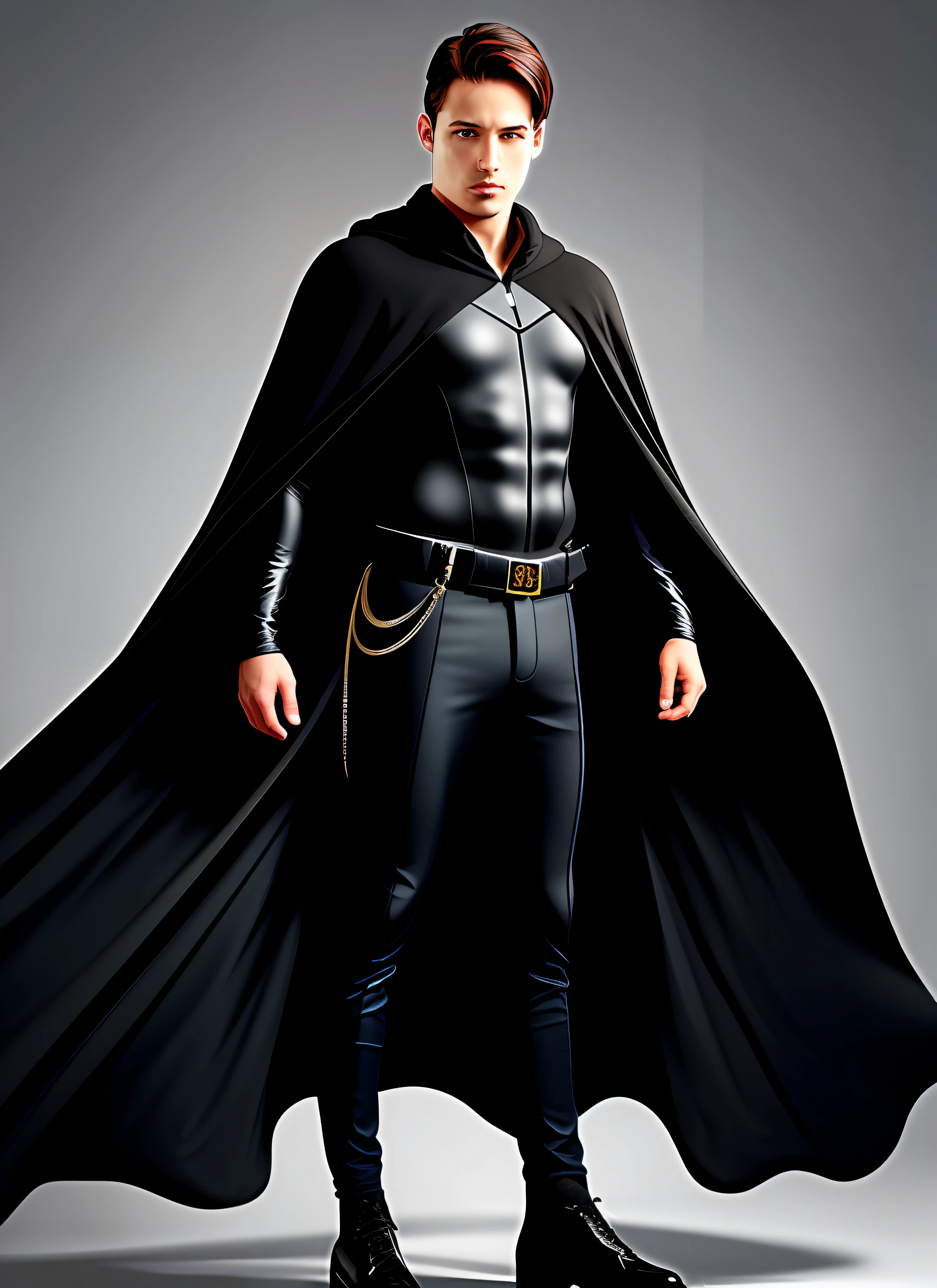 Man in black cape