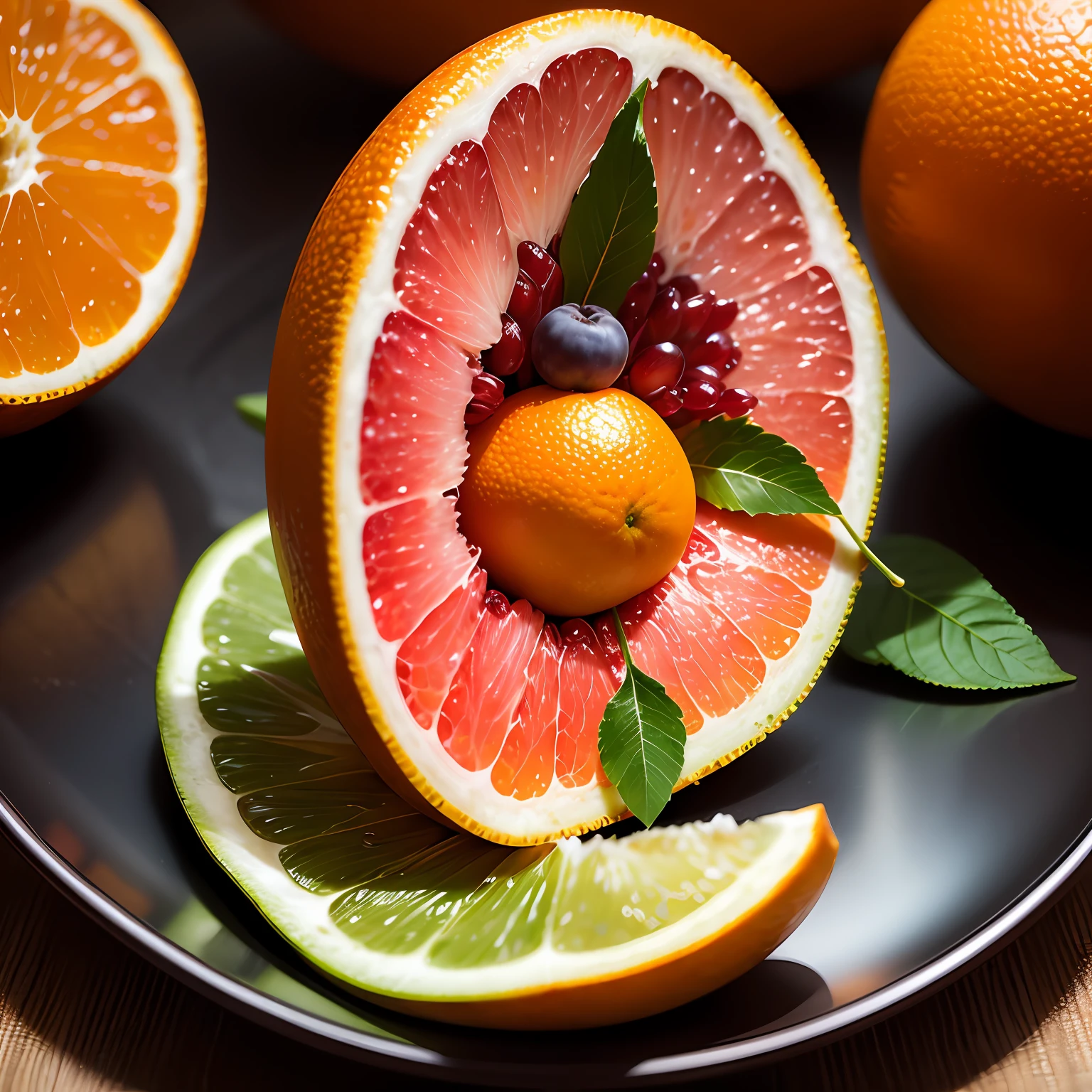Close-up, fruit, orange, photography, rich detail, rich color, HD