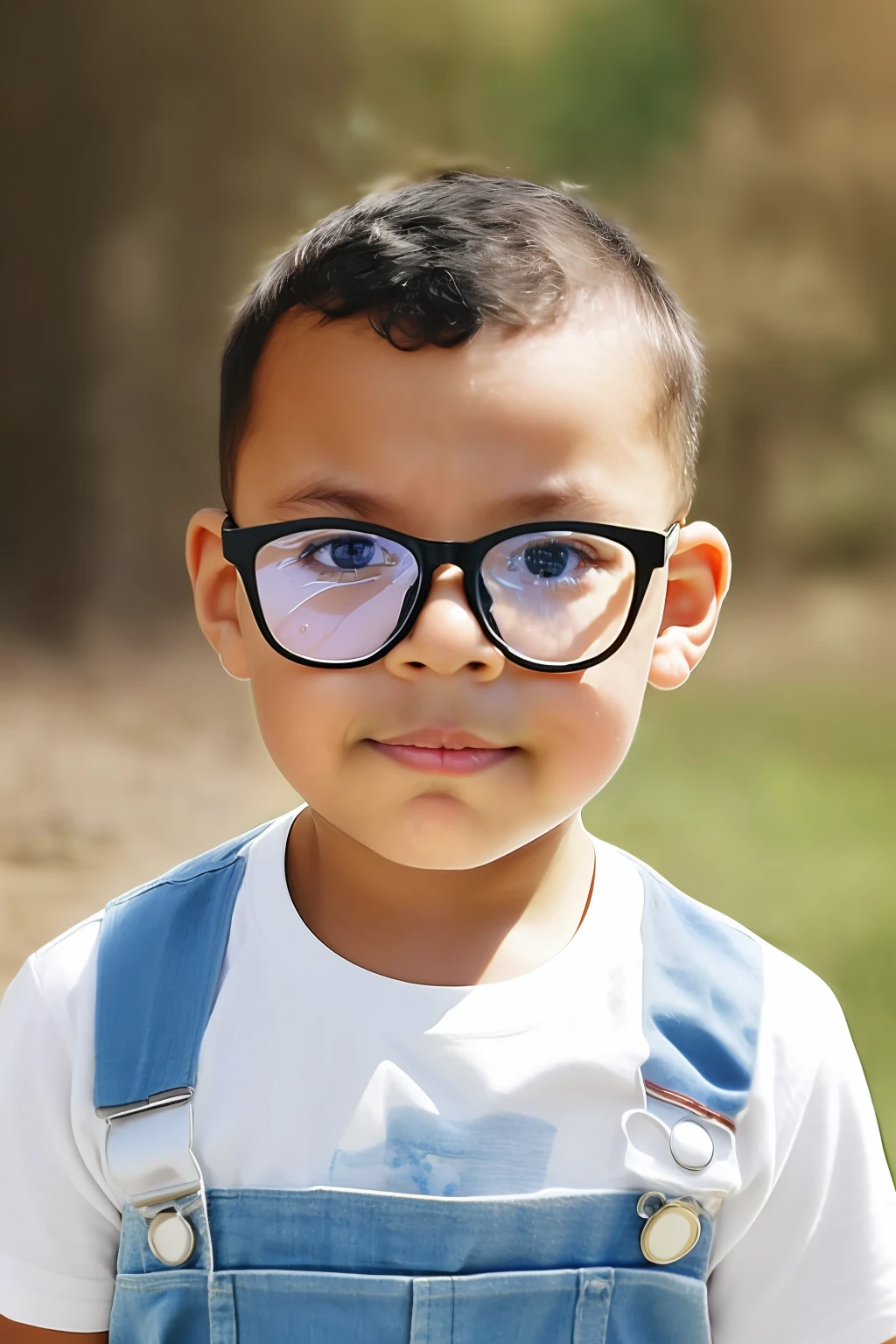 guttonerdvision4, award-winning portrait, 3 boy, 1boy, realistic, detailed, sharp face, real skin, poros, short, outdoor, brown eyes, glasses, brown hair, military cut, best quality, day, masterpiece, colorful, white t-shirt, saddlery, portrait, wearing overalls jeans, looking at viewer, photorealism, uhd, 8k