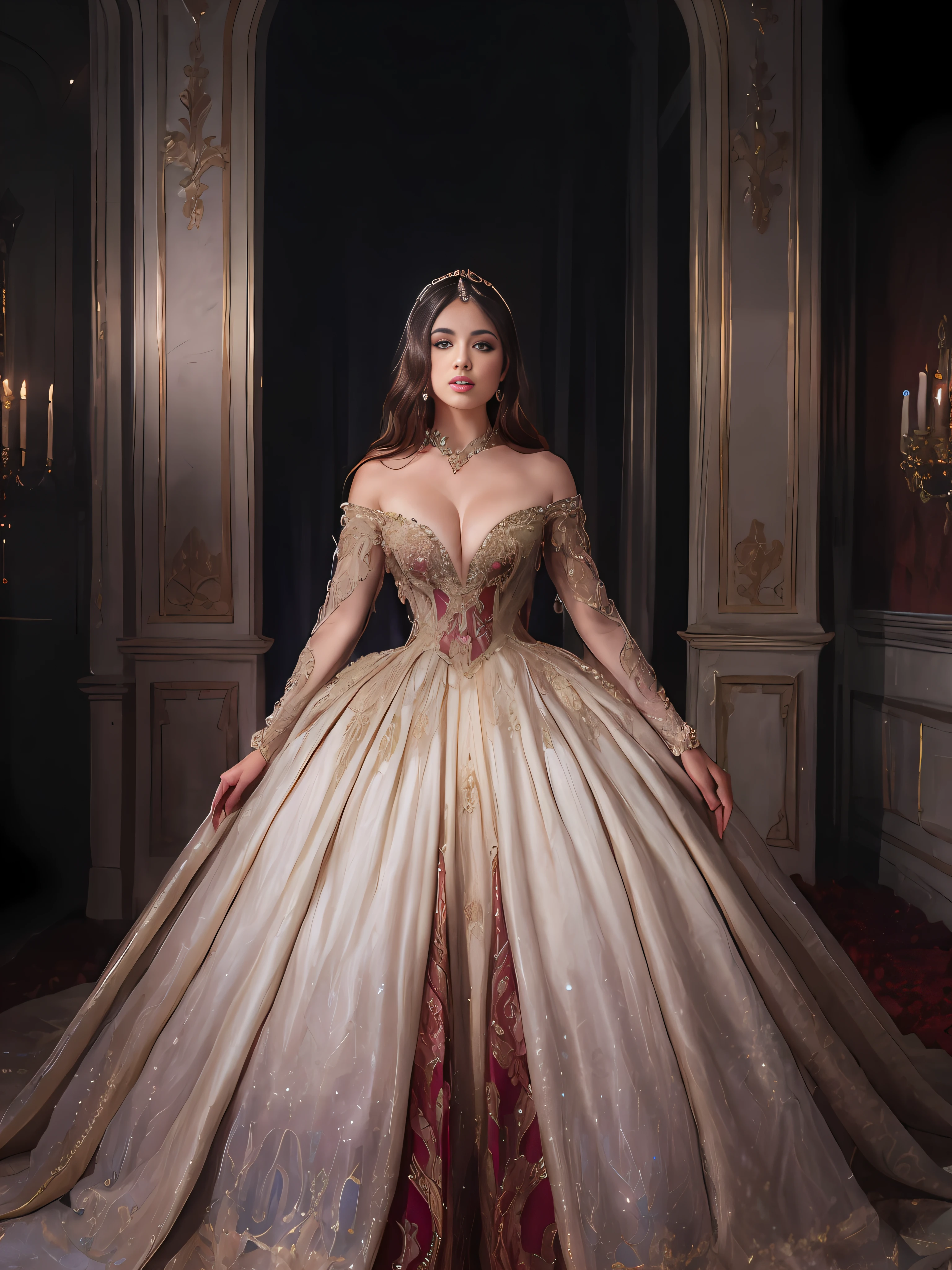 arafed woman in a long dress standing in a room, royal blue gown, extravagant dress, royal dress, fantasy long intricate gown, intricate gown, exquisite aristocratic, ornate gown, luxury dress, fantasy dress, wearing a magnificent dress, ornate royal gown, royal elegant pose, elegant baroque, intricate fantasy dress, rococo queen, a beautiful fantasy empress