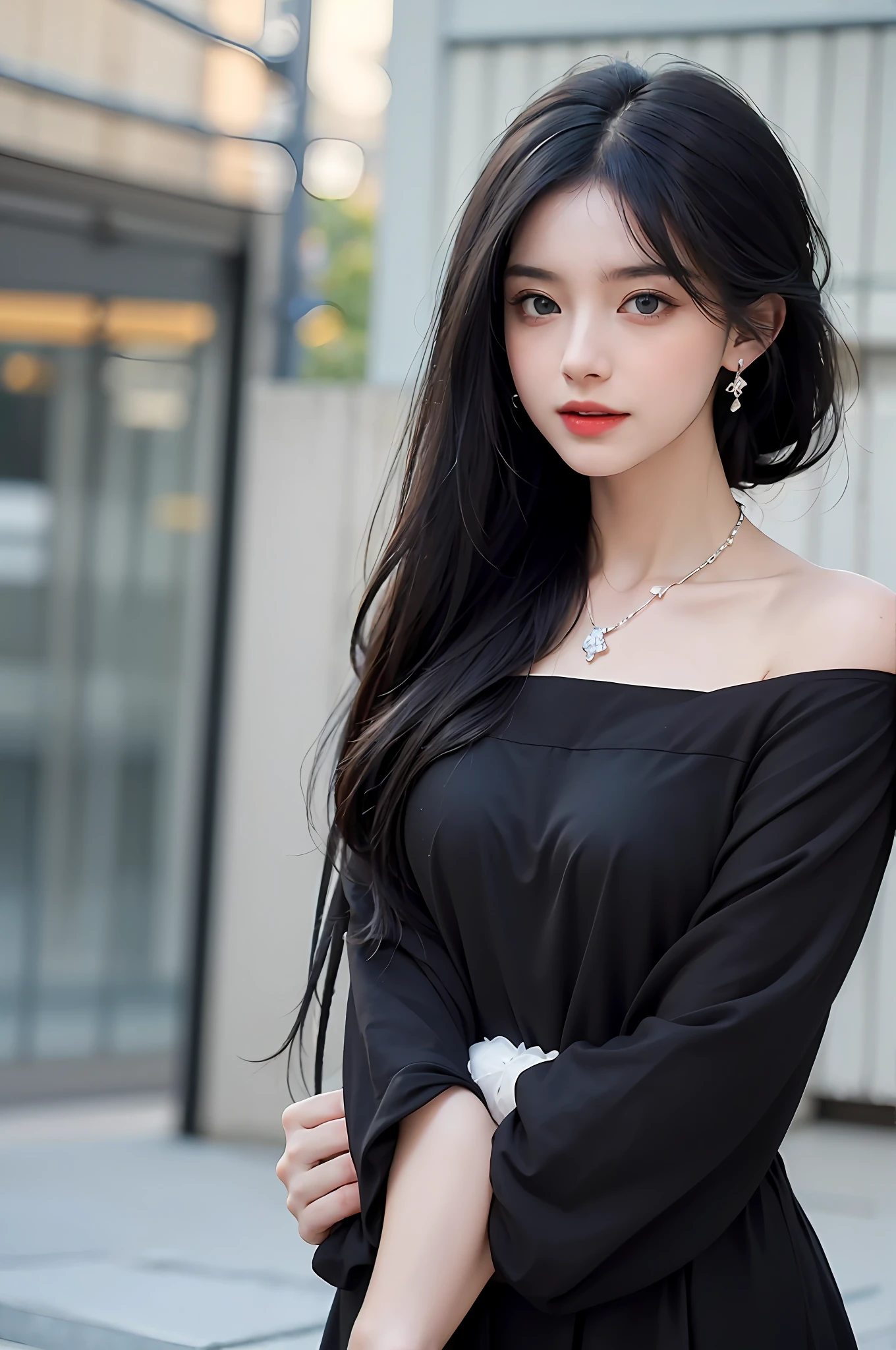 ((addielyn, wearing glass, black hair)), Random posture, (An extremely delicate and beautiful work), (masterpiece), 1girl, extremely detailed elegant wedding dress, tiara, highly detailed, ponytail contorted, charming expression, beautiful and clear eyes, green eye pupil, delicate necklace, delicate earrings, simple blurred background, extreme detail description, beautiful, charming, ultra-fine painting, delicate face, delicate figure, Fine collarbones, lovely lips, soft behind, mix4,(8k, RAW photo, best quality, masterpiece:1.2), (realistic, photo-realistic:1.37),1girl,cute,cityscape, night, rain, wet, professional lighting, photon mapping, radiosity, physically-based rendering, above waist,
