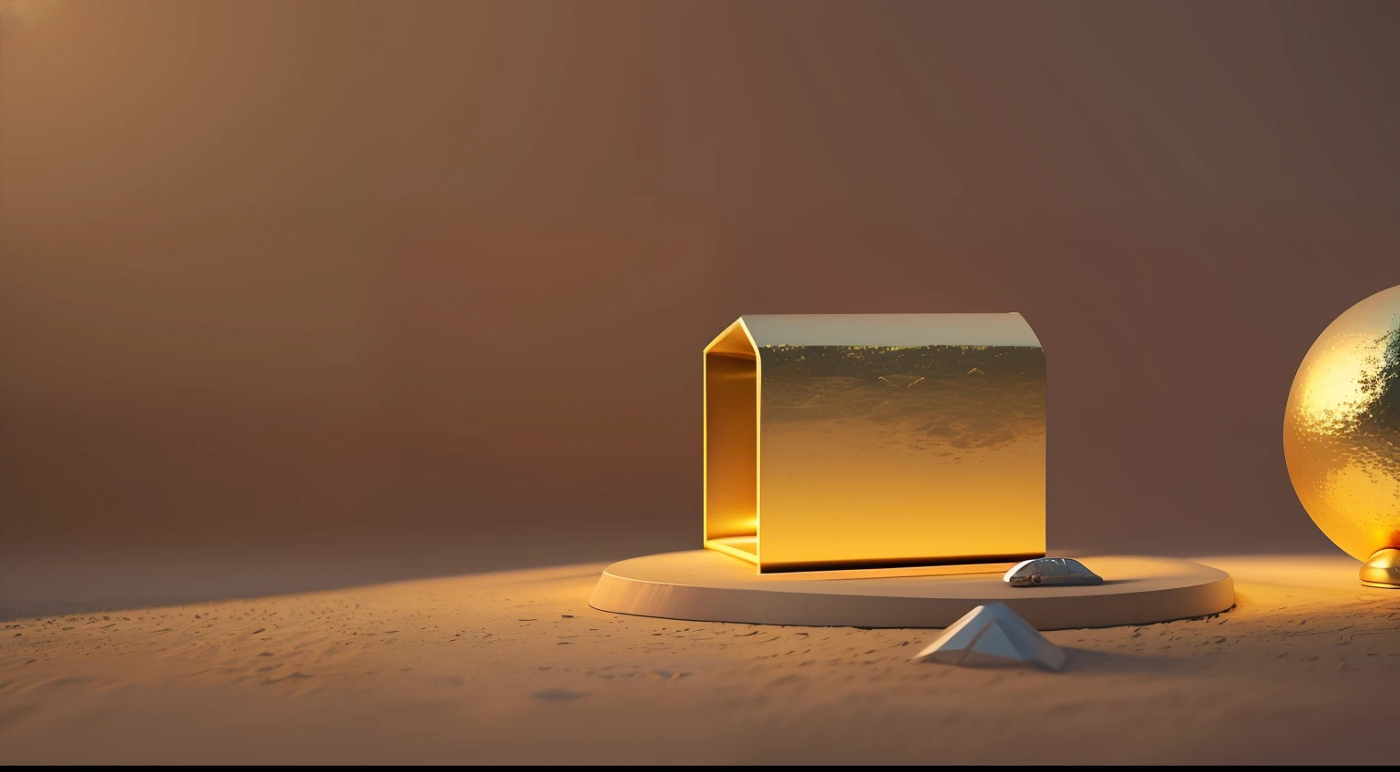 concise, high-end, Xinjiang elements, Golden ratio, tilt-shift, octane render, beautiful lighting, Gold, high detail , full of sunlight, 3D, Humanitarian Photography