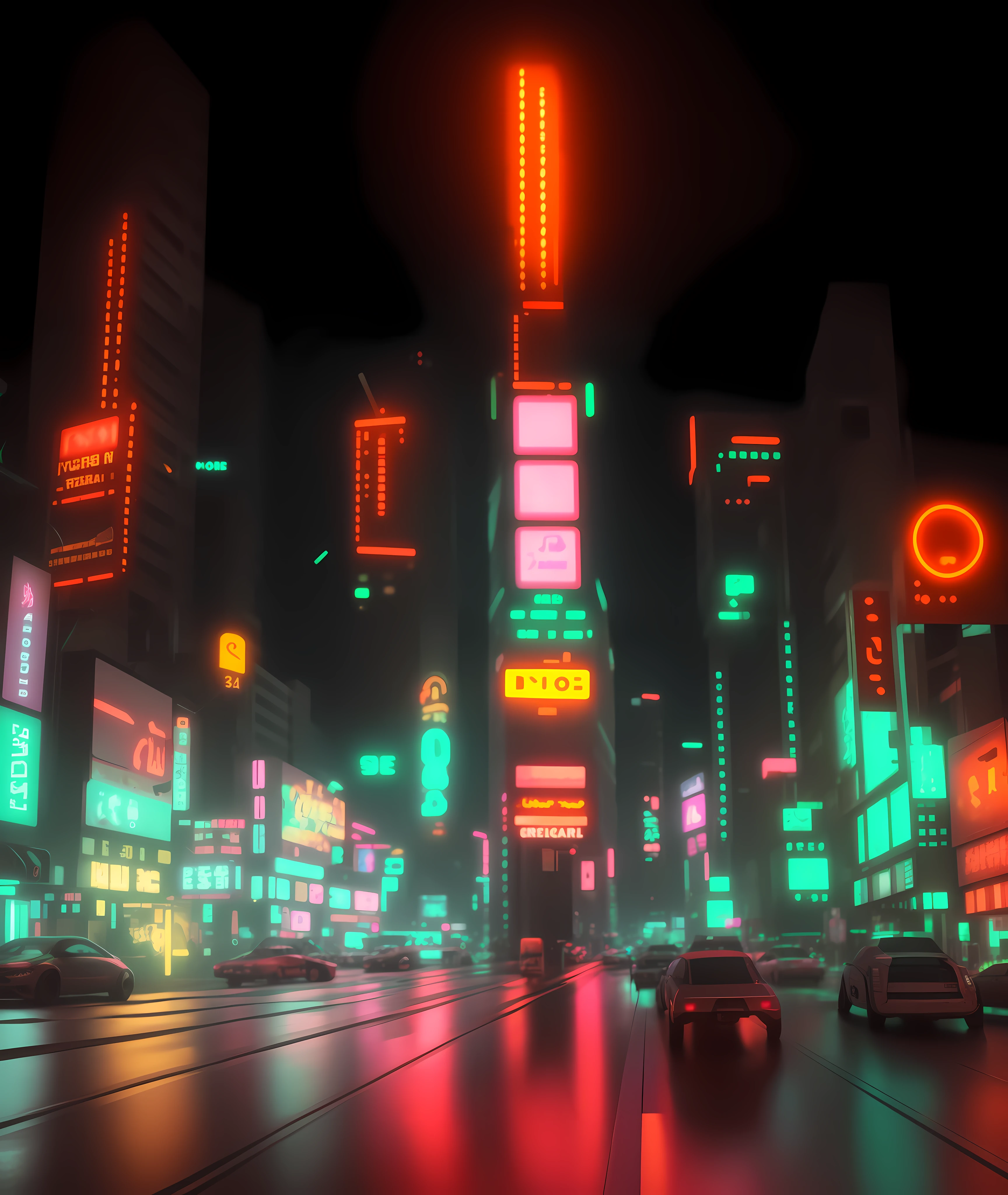 arafed city street with neon signs and cars on a rainy night, hyper realistic cyberpunk city, hyper-realistic cyberpunk style, cinematic neon matte painting, cyberpunk city street, futuristic cyberpunk tokyo night, cyberpunk streets at night, in cyberpunk city, cyberpunk in a cyberpunk city, cyberpunk street, cyberpunk art style, cyberpunk neon lights, in a futuristic cyberpunk city