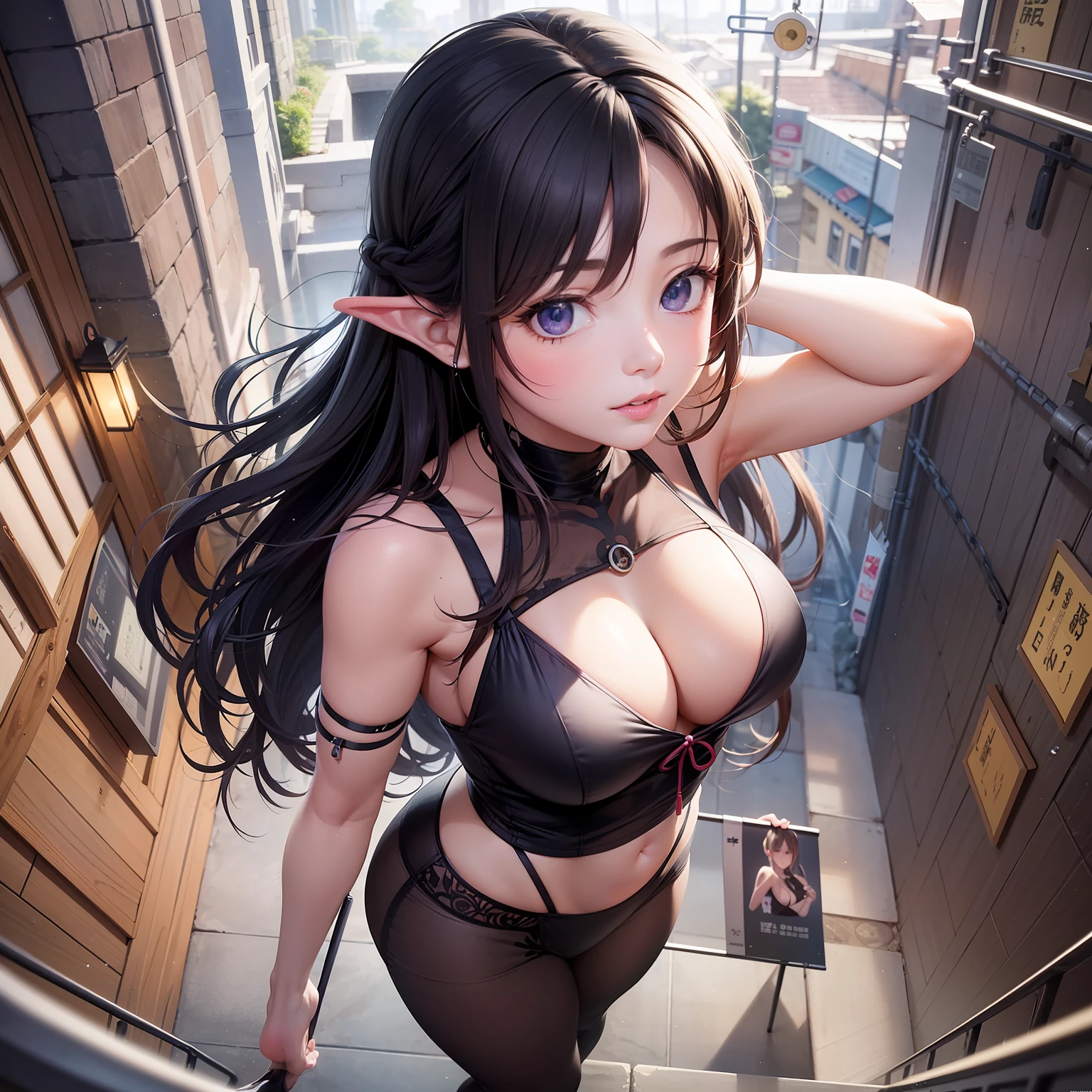 A ultra-detailed a anime face, anime poster movie, japanese anime/manga, ultra-detailed a anime male assasins, Kimetsu no Yaiba character, long dark hair, japanese clothes, illustration in style of japanese anime/manga Koyoharu Gotouge, full body, walk pose, perfect anatomy, focused, freedom, soul, closeup to perfection, cel shading, 8k, cinematic dramatic atmosphere, japanese anime/manga frame, global illumination, background with glowing lights, anime style, fantasy, radiant light, elven kingdom, Studio mappa, hyper anime, niji, sureal, detailed and intricate environment,, art station, concept art, sharp fluid focus, volumetric lighting, cinematic lighting, Art by japanese anime/manga, Arti modern anime. Birds eye view, A stunningly beautiful misato katsuragi from anime evangelion walking in Cavern, detailed tank top,D cup big bust, slim body. vixip, close-up face portrait, by yoshiyuki sadamoto, yoko taro, watercolor. Blush, Water drop, rock, water reflection, stairs, trod.