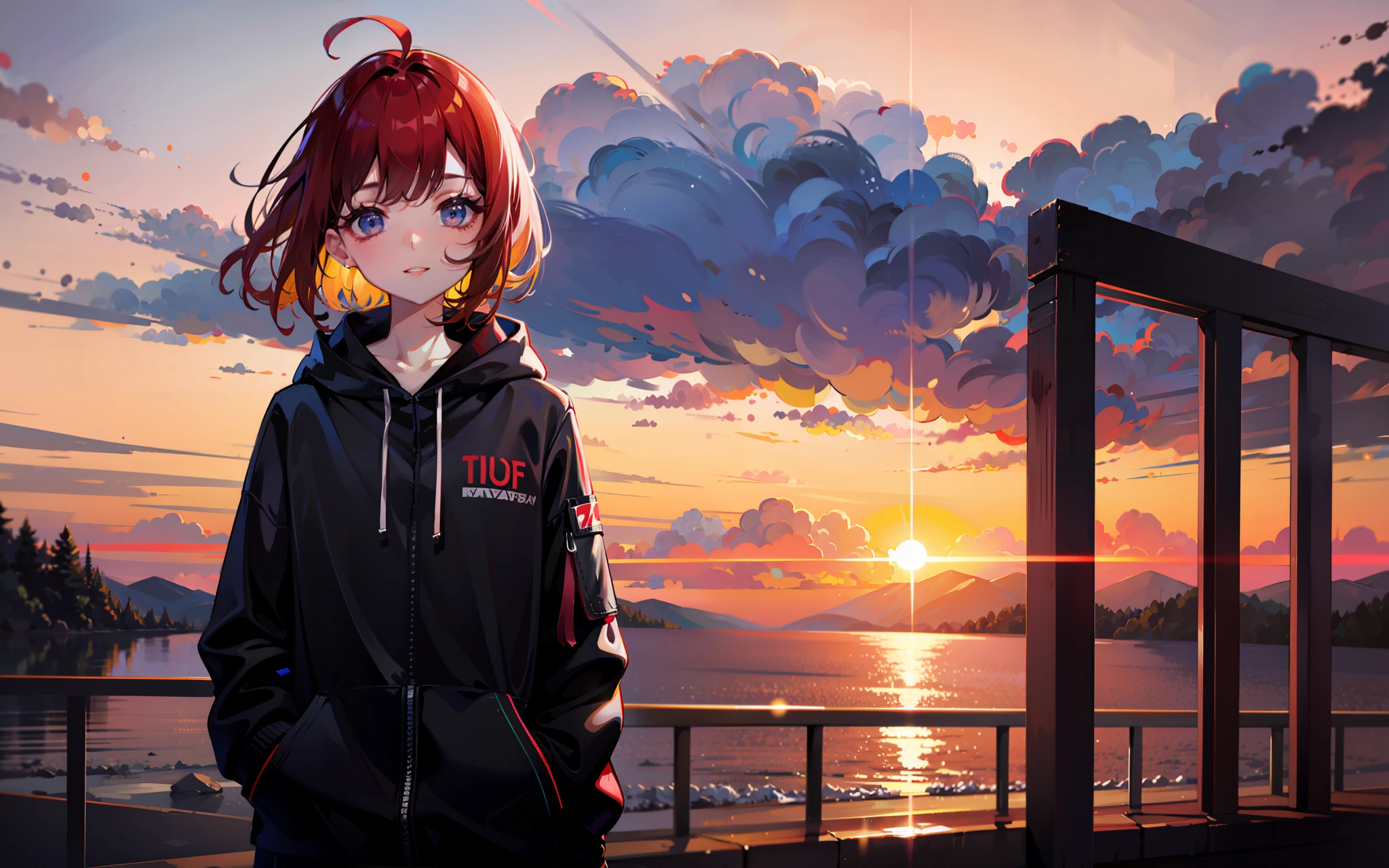 Lofi girl sunset cover for YouTube video