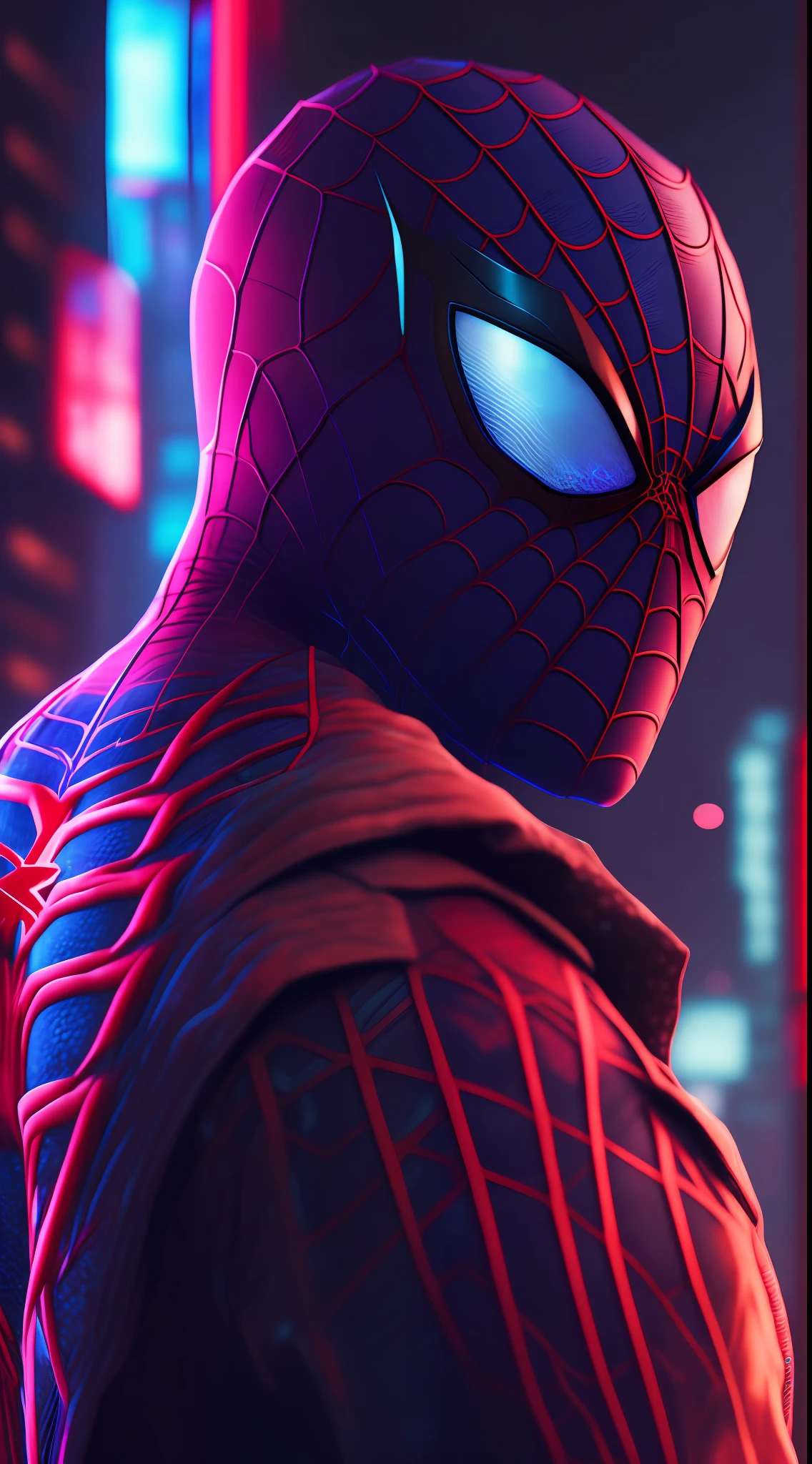 Spider-Man, Cyberpunk, 8k.