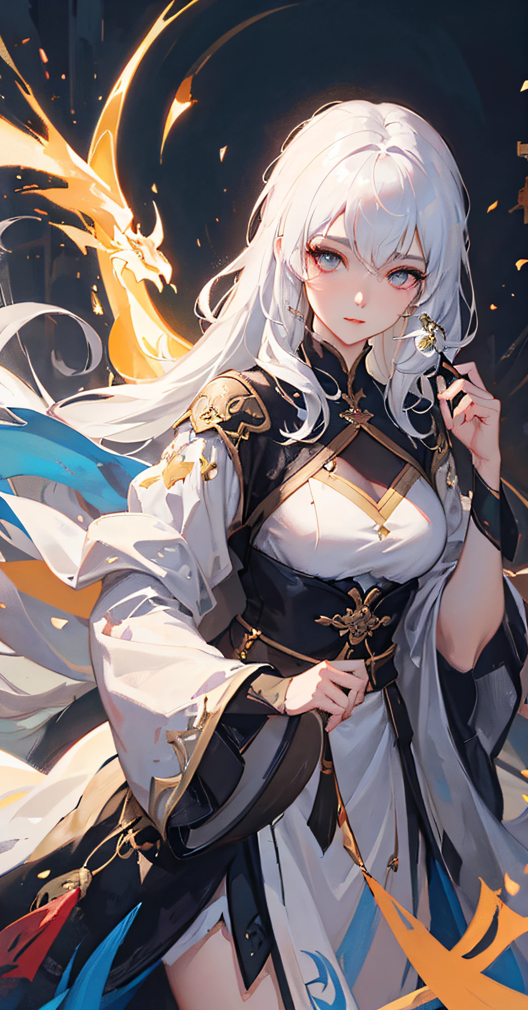 a close up of a woman with white hair and a white mask, beautiful character painting, guweiz, artwork in the style of guweiz, white haired deity, by Yang J, epic exquisite character art, stunning character art, by Fan Qi, by Wuzhun Shifan, guweiz on pixiv artstation