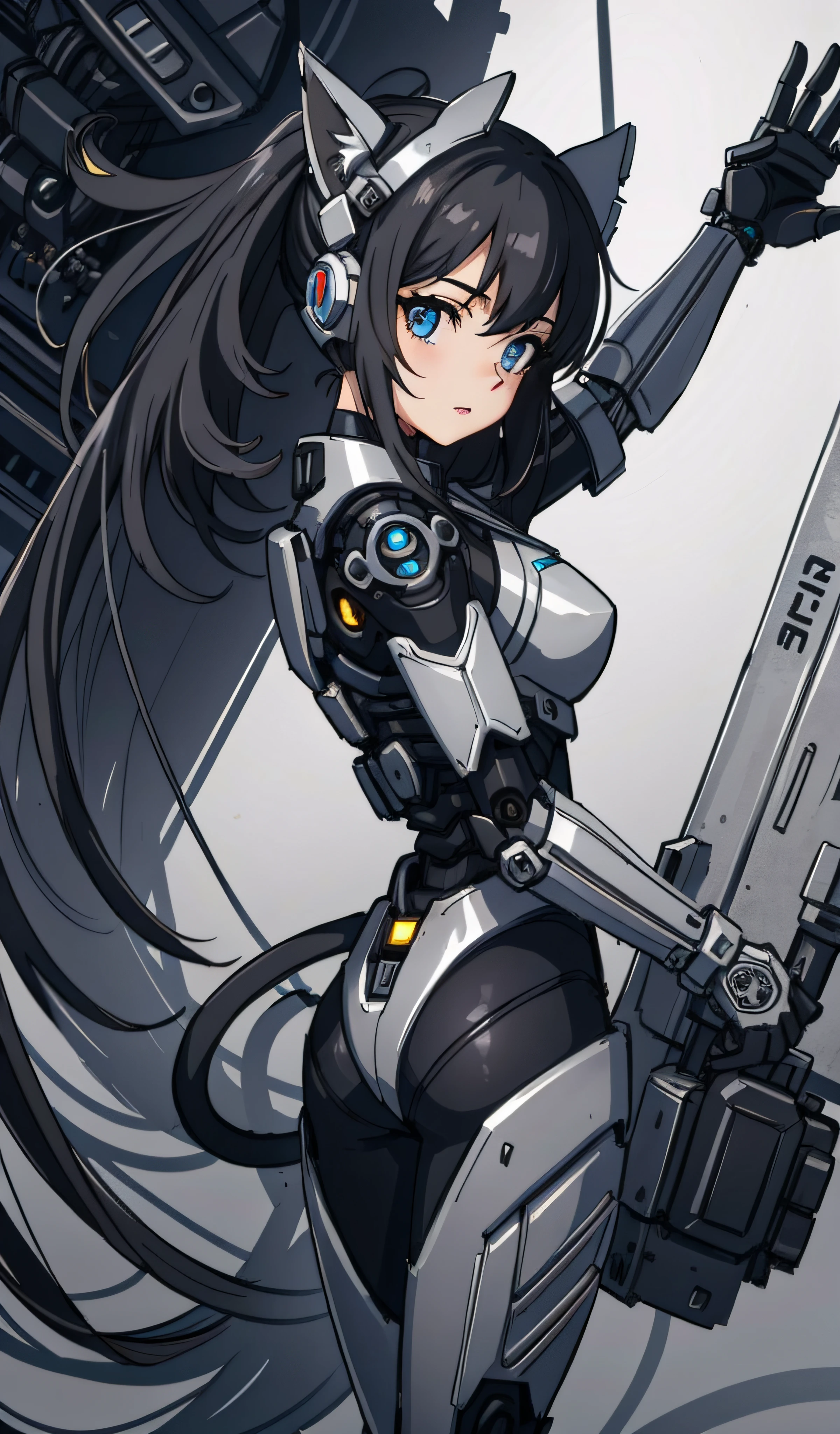 a cute kitten made out of metal, (cyborg:1.1), ([tail | detailed wire]:1.3), (intricate details), hdr, (intricate details, hyperdetailed:1.2), cinematic shot, vignette, centered