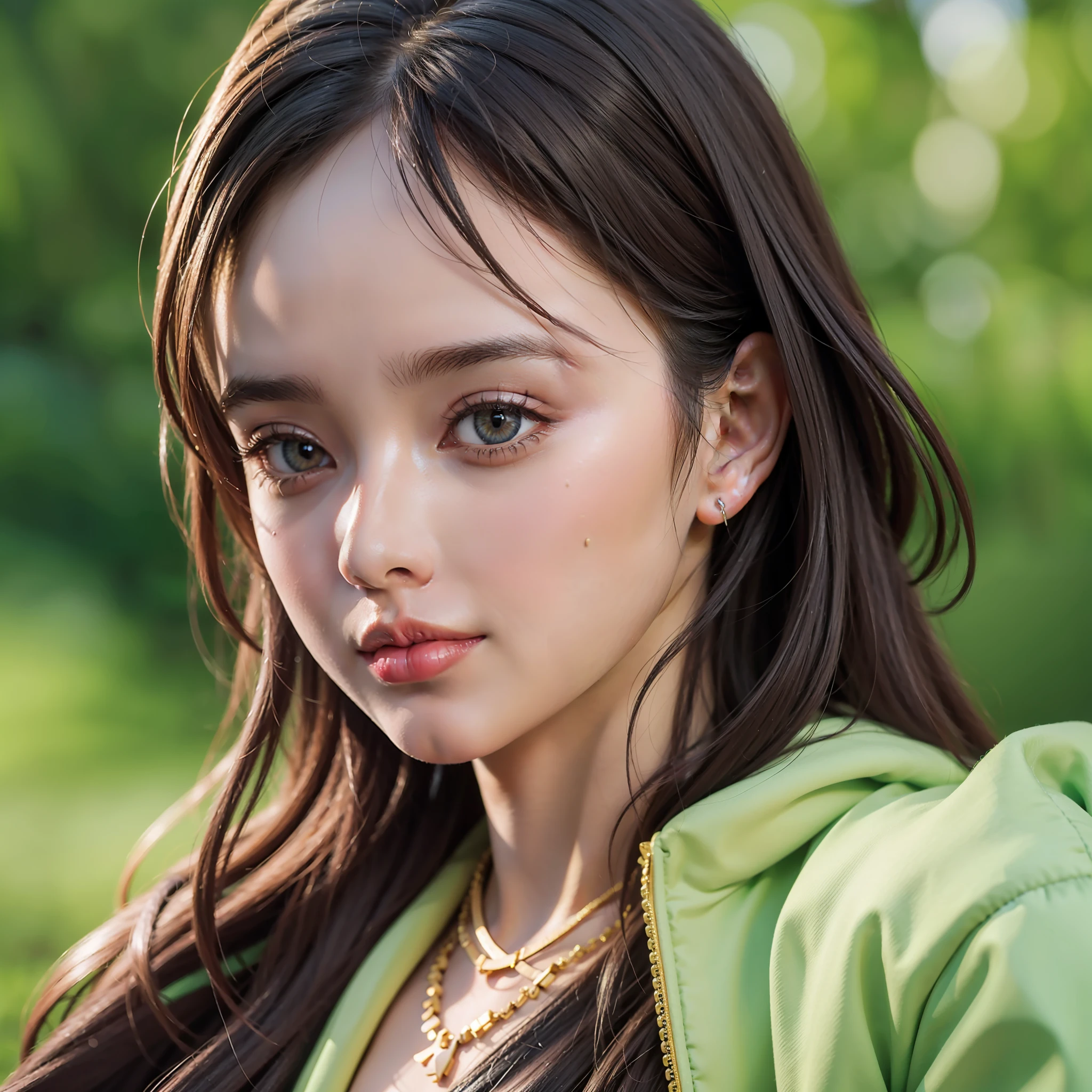 8K, Best Quality, Masterpiece, Ultra High Resolution, (Realism: 1.4), Original Photo, (Realistic Skin Texture: 1.3), (Film Grain: 1.3), (Selfie Angle) 1 Girl, Beautiful Eyes and Face Details, Masterpiece, Best Quality, Close-up, Upper Body, Looking at the Viewer
