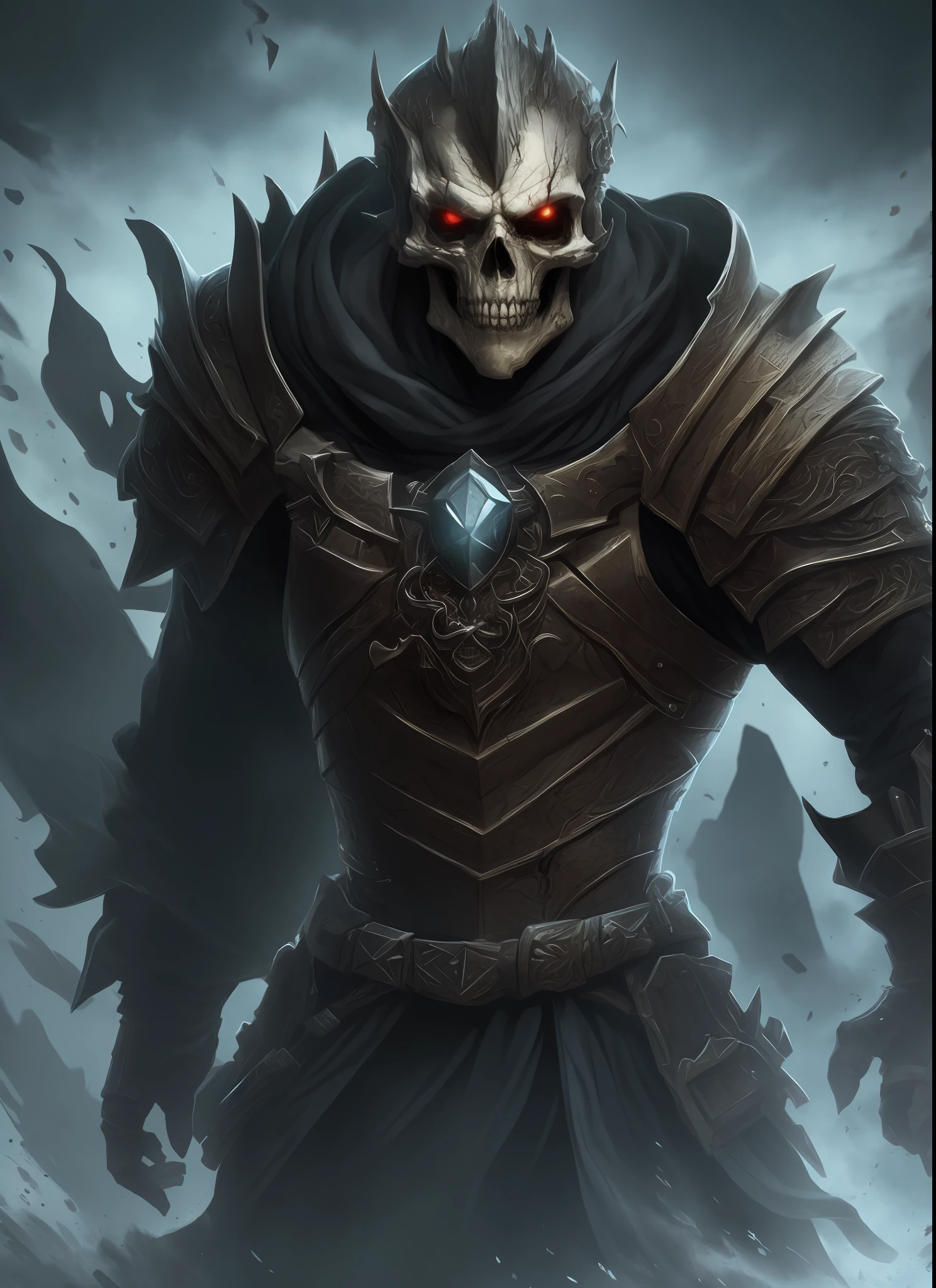 (extremely detailed 8k wallpaper),a medium shot photo of a fearful necromancer, Intricate, High Detail, dramatic