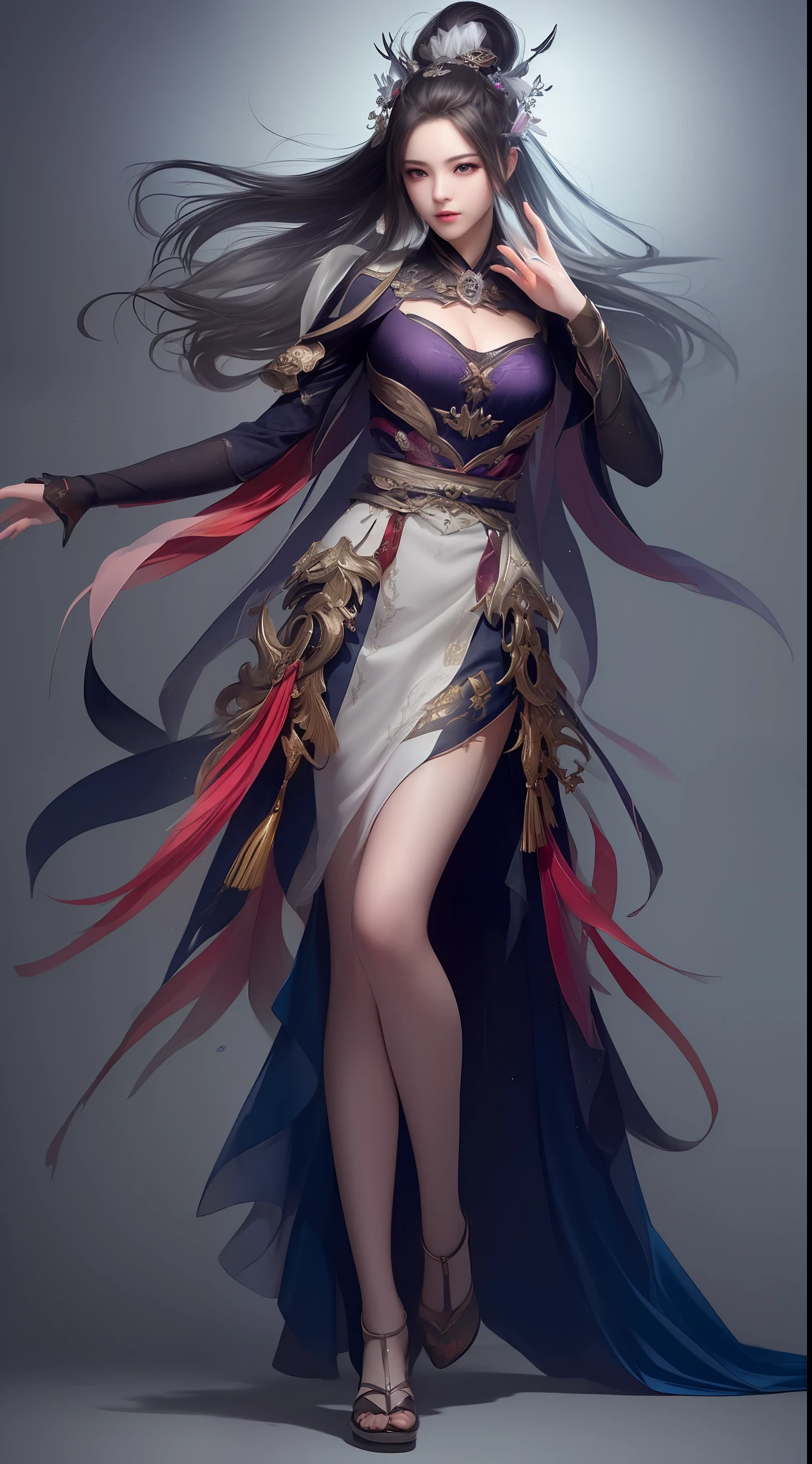 (8k, RAW Photos: 1.2), Best Quality, Illustration, Beautiful Painting, 1 Woman, Beautiful Face, Delicate Skin, Gorgeous Bun, Hair Accessories, Embroidered Hanfu, Full Body, High Detail, Accent, Color Ink Painting, Splash Color, (((colorful)), lycoris, Sketch, Denoising, Splashing ink, Dramatic, Cinematic, Particle Special Effects, Fairy Style, White Background, Super High Resolution, Best Shadow, RAW, (HDR) (Wallpaper) (Cinematic Lighting) (Sharp Focus), Masterpiece, (very detailed CG unified 8k wallpaper)